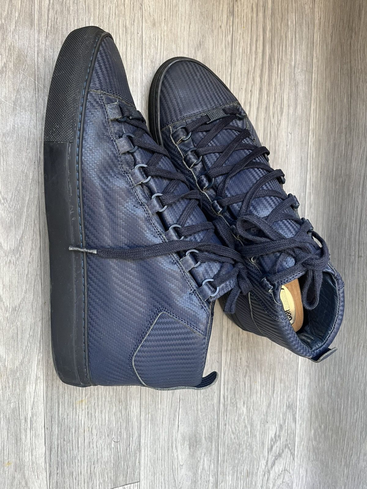 Balenciaga Balenciaga arena carbon blue hi-top sneakers sz 41 Size US 8 / EU 41 - 6 Thumbnail
