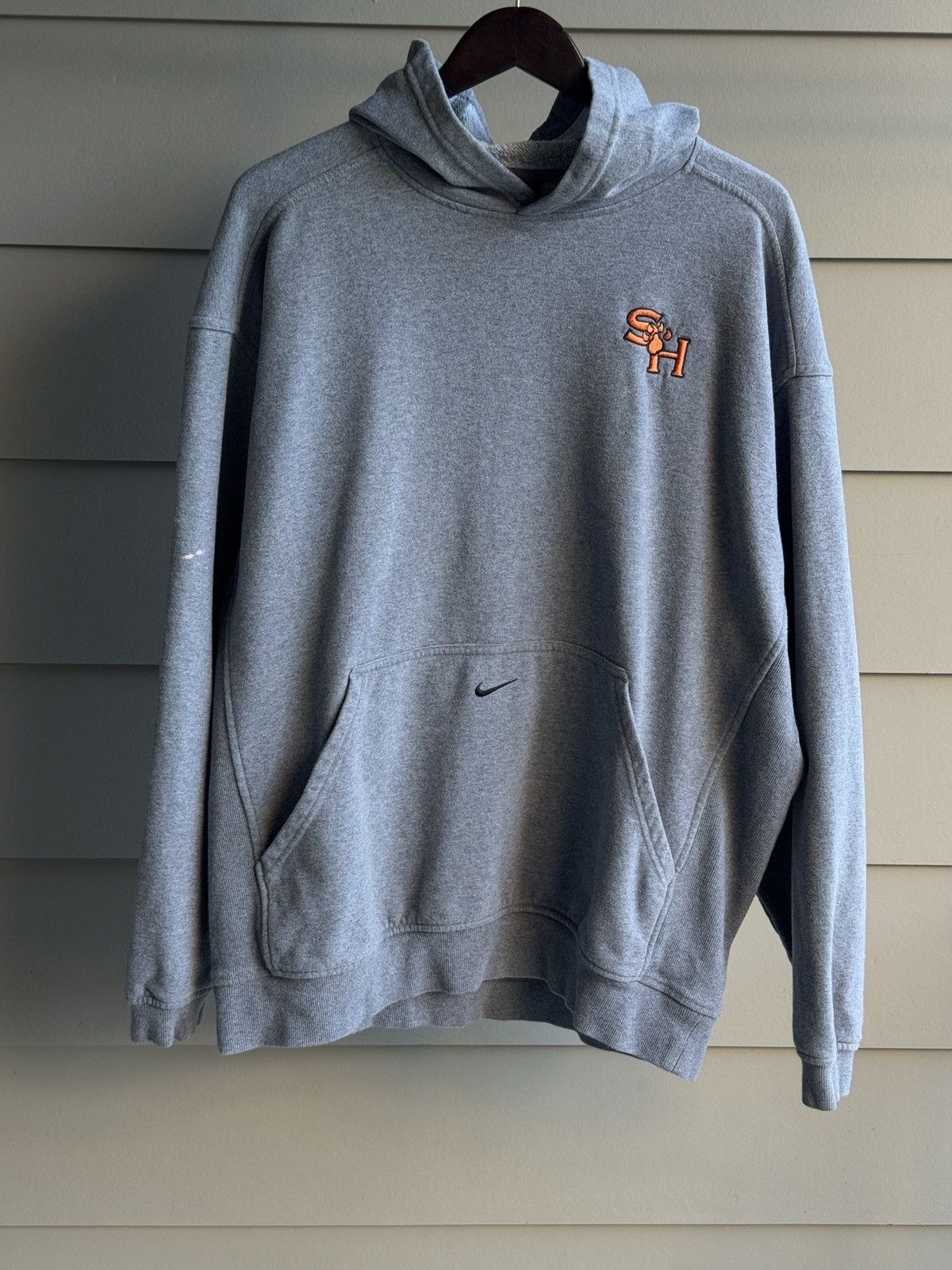 Nike Nike Center Swoosh Hoodie Sweatshirt Mens Grey XL Size US XL / EU 56 / 4 - 12 Thumbnail