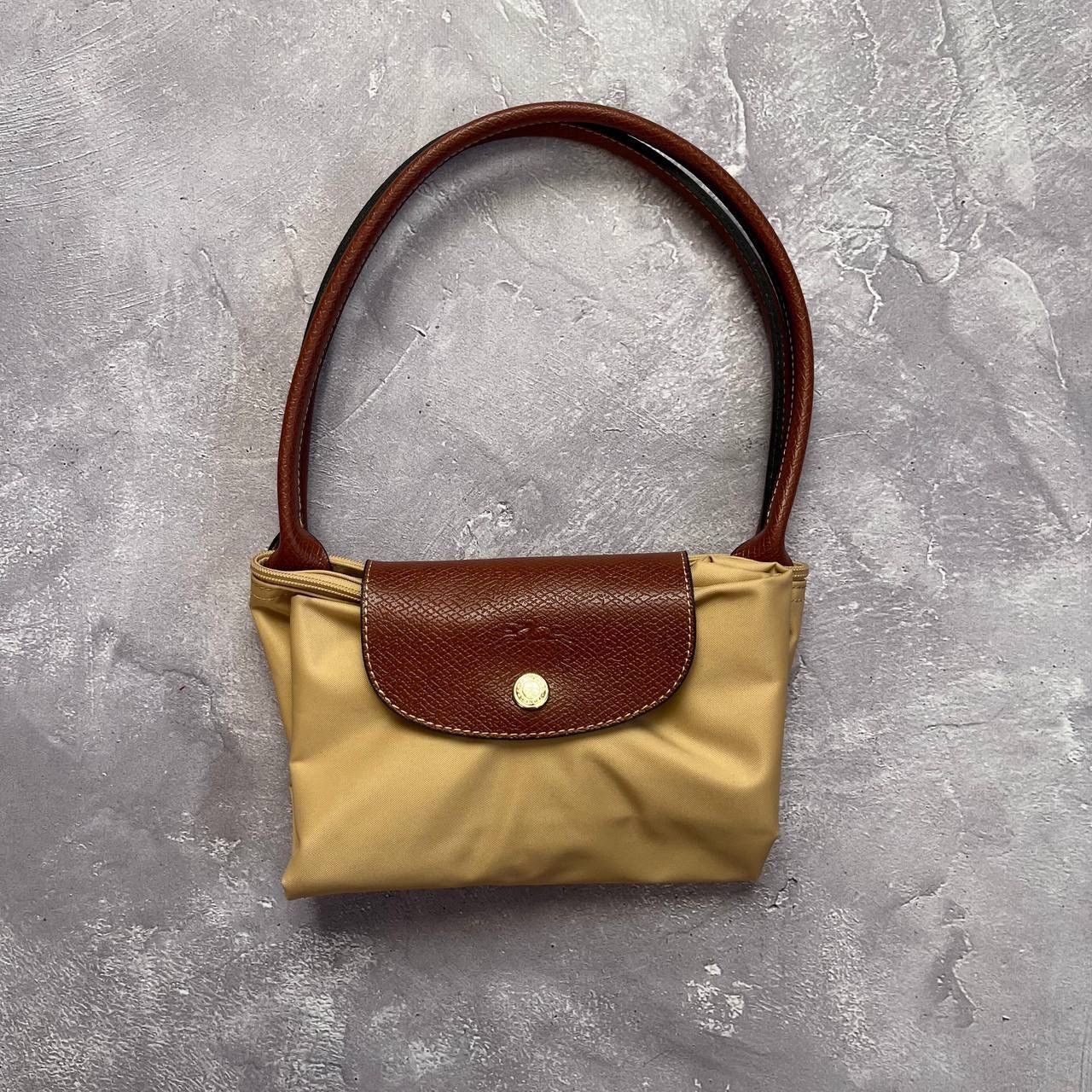 Longchamp LONGCHAMP Le Pliage Medium Tote Baige Shoulder Bag Size ONE SIZE - 2 Thumbnail