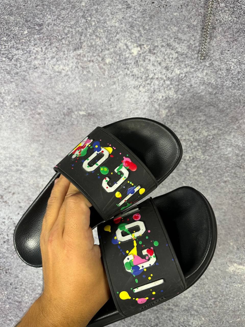 Dsquared2 RRP $300 Dsquared2 ICON Painted Slides 37 size Size US 5 / EU 37 - 7 Thumbnail