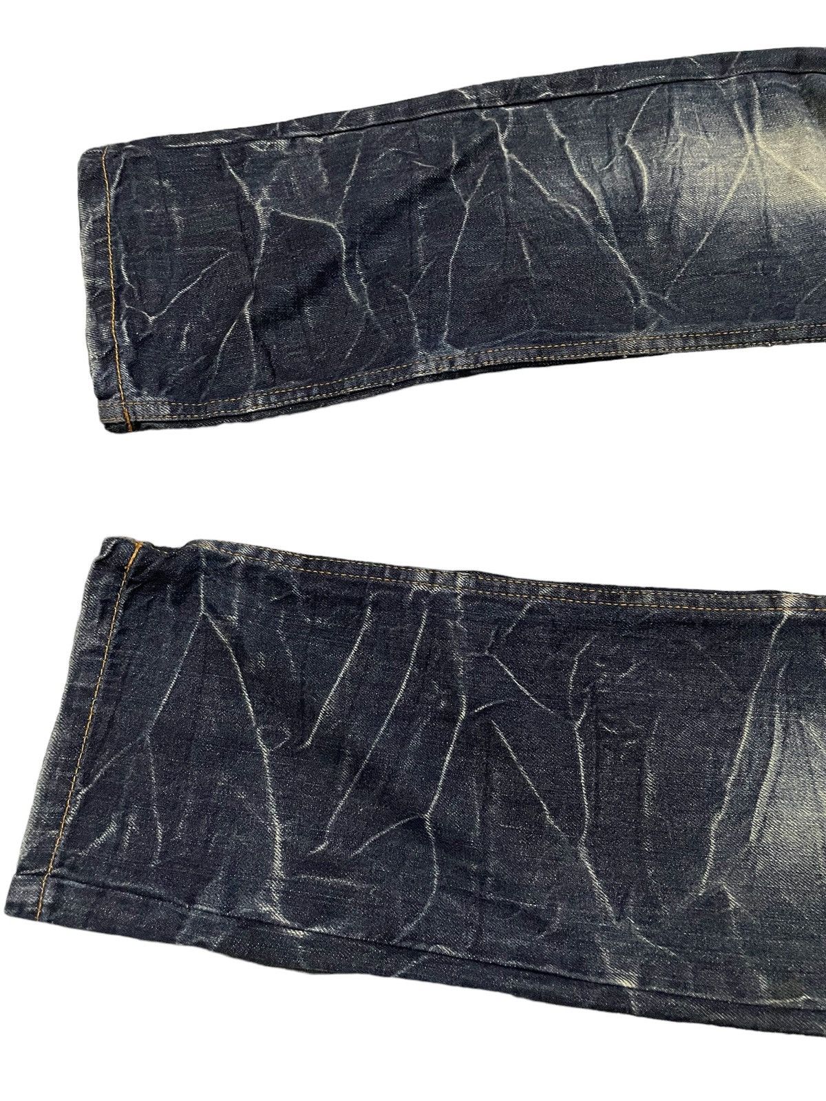 GOSTAR DE FUGA × Hysteric Glamour Nylaus Japan Mud Wash Double Waist Claw Mark Jeans Size US 30 / EU 46 - 10 Thumbnail