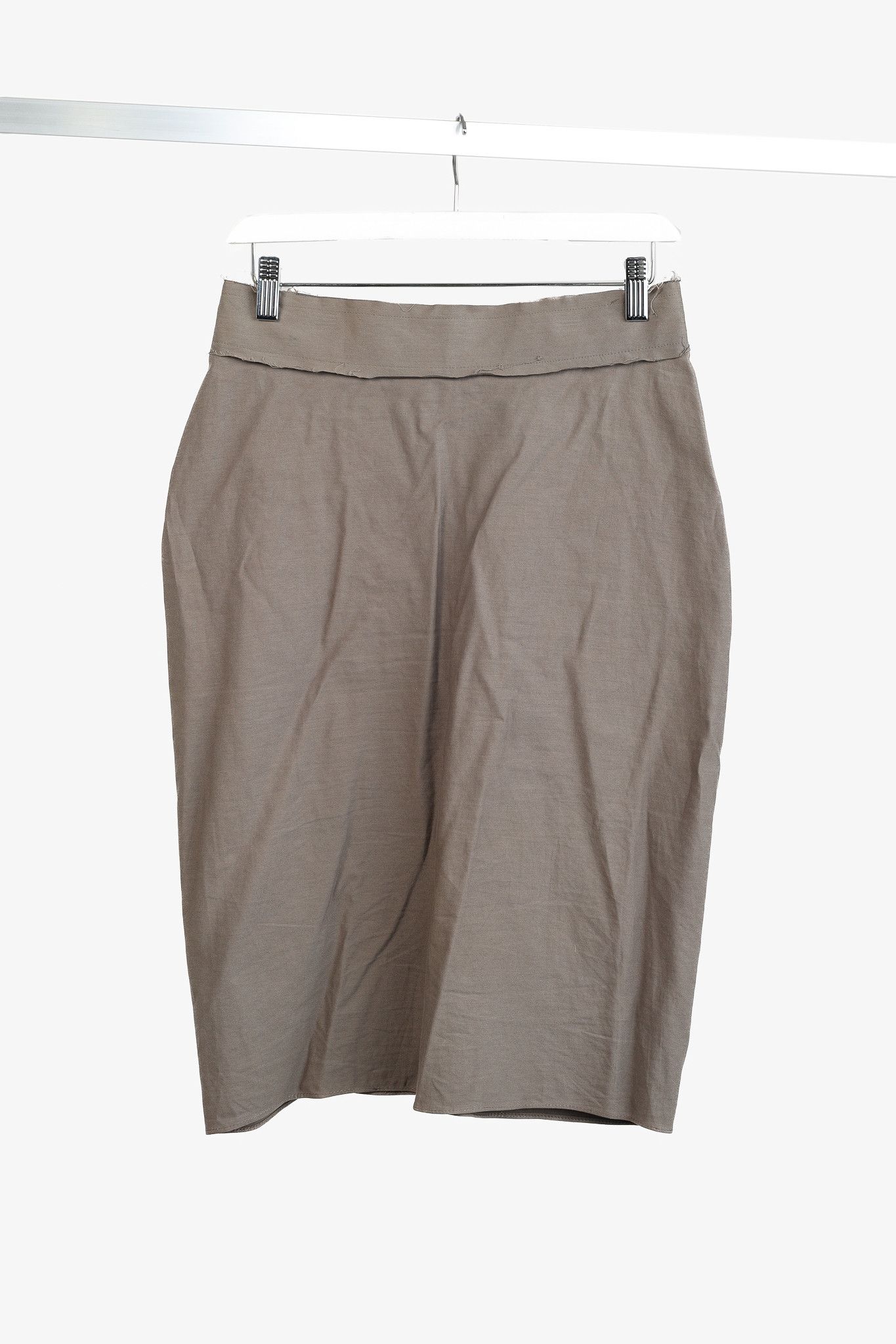 Lanvin Lanvin SS/05 Taupe Pleated Zip-Front Knee-Length Skirt Size 29" - 2 Thumbnail