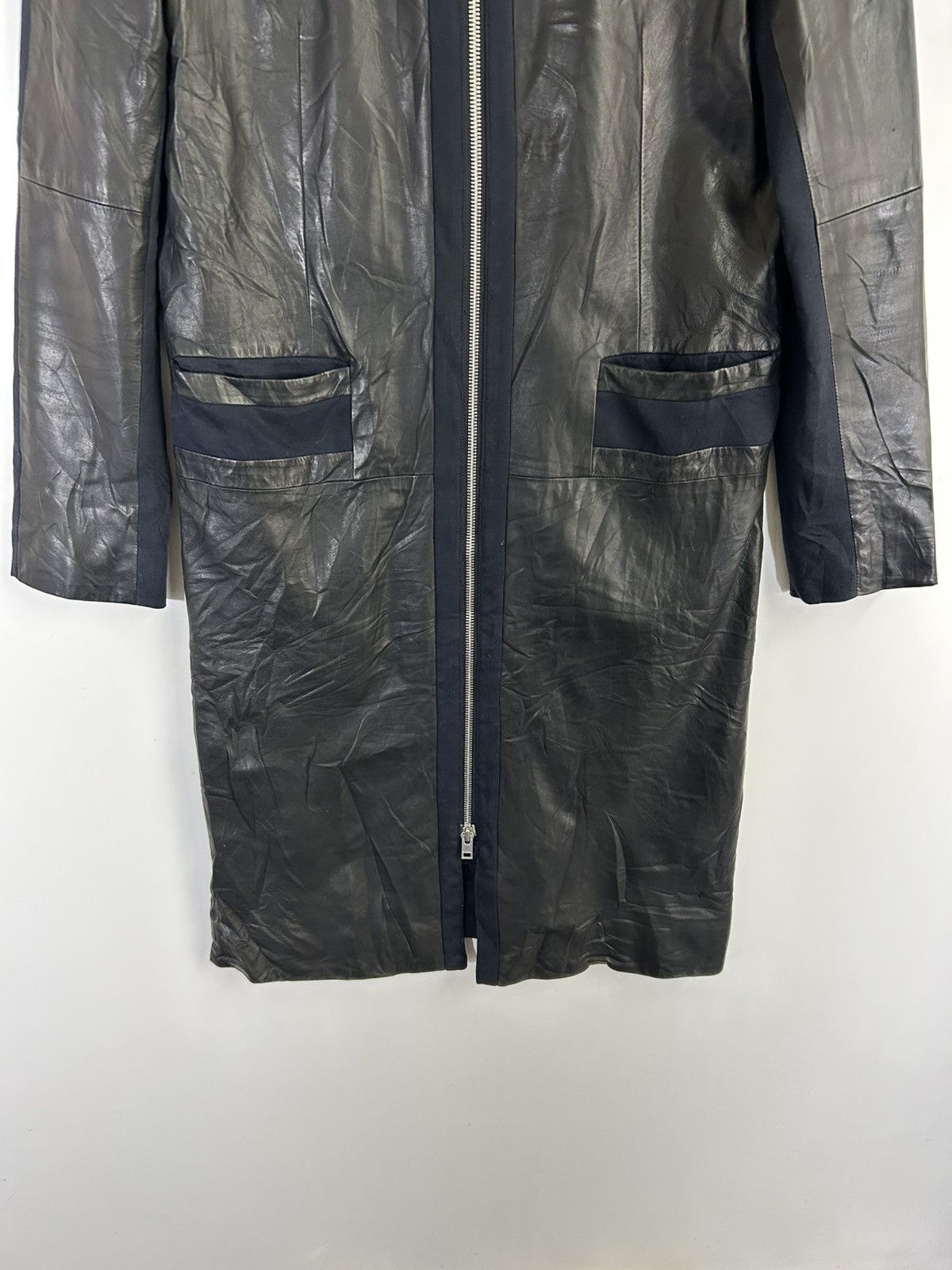 Paul Smith 🔥Paul Smith Black Leather Zipper Long Jacket Size S / US 4 / IT 40 - 5 Thumbnail