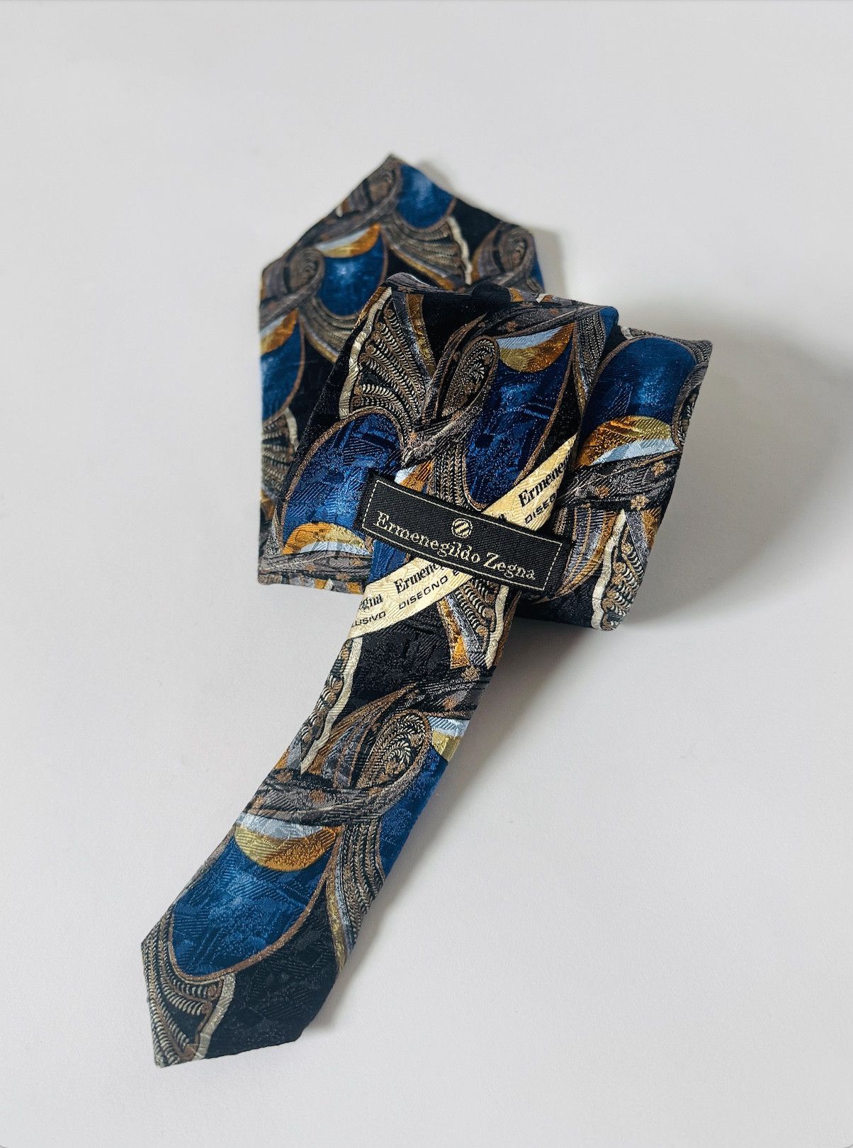 Ermenegildo Zegna Ermenegildo Zegna Silk Tie – Woven Abstract Pattern Size ONE SIZE - 4 Thumbnail