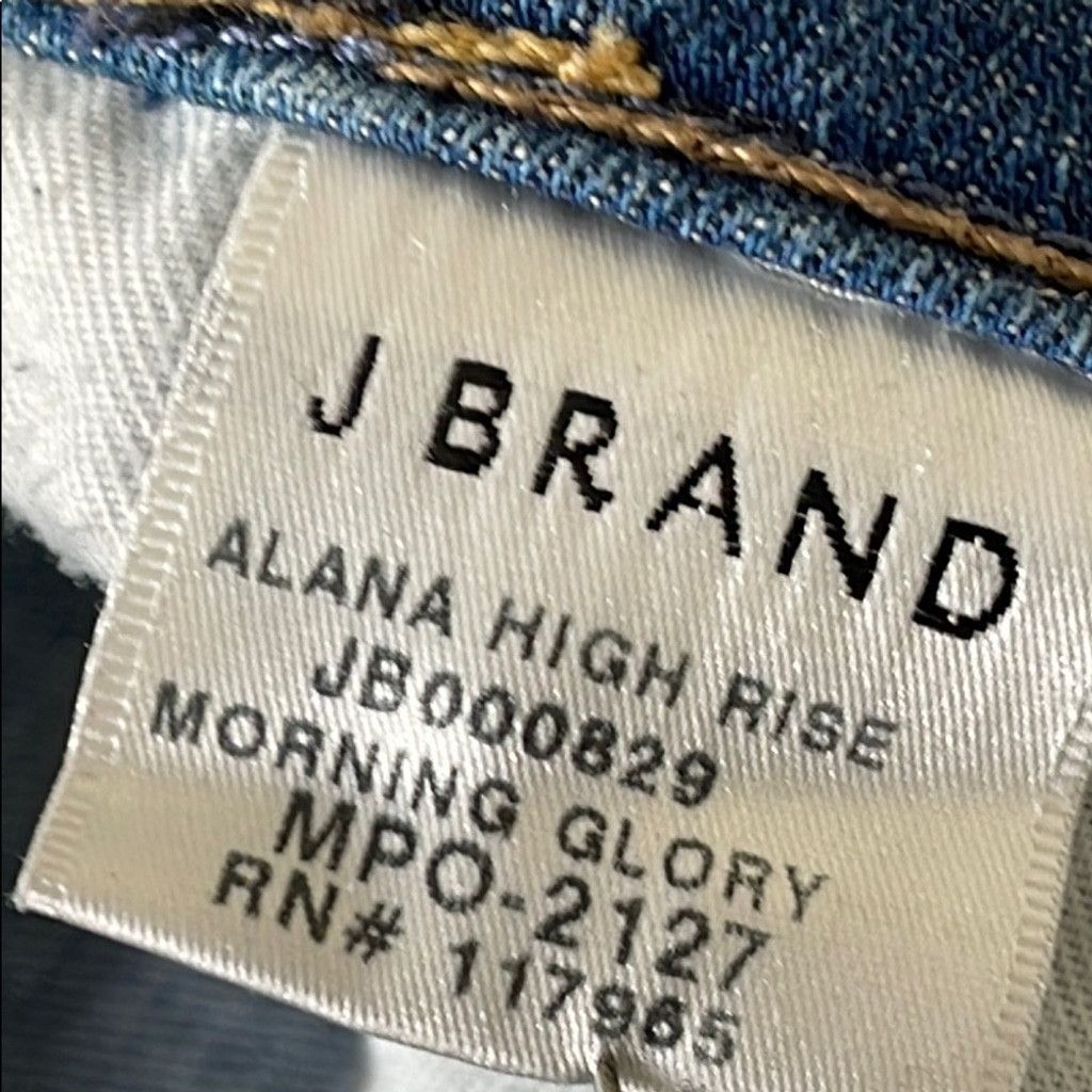 J Brand J Brand Alana Women's Blue Jeans with Flower detail size 29 Size 29" - 6 Thumbnail