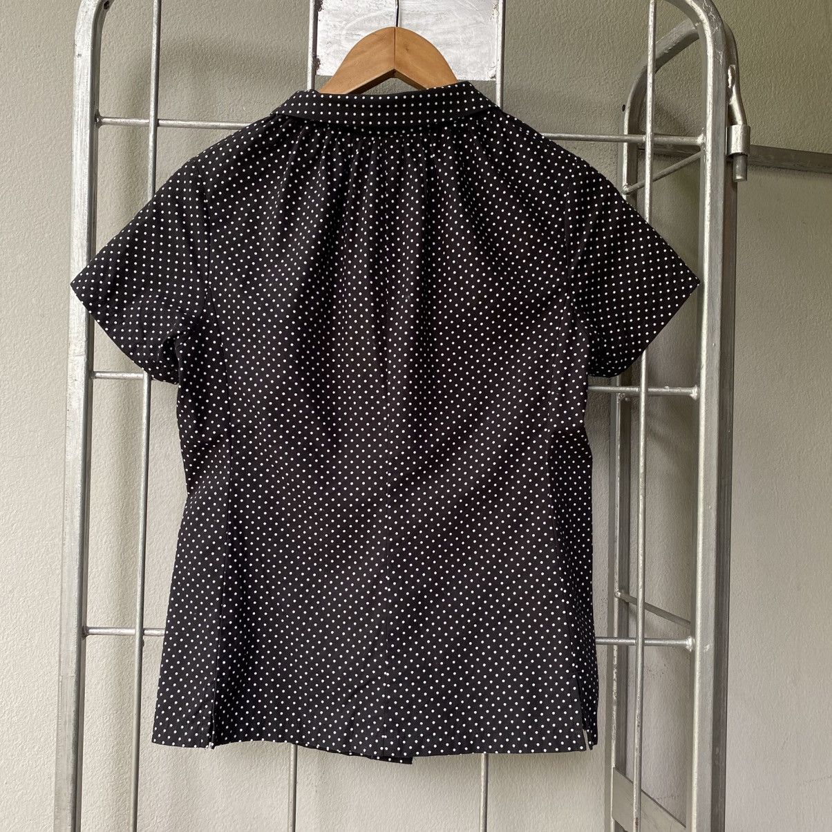 Japanese Brand A/T Black Dot Blouse with Peter Pan Collar Size S / US 4 / IT 40 - 2 Thumbnail