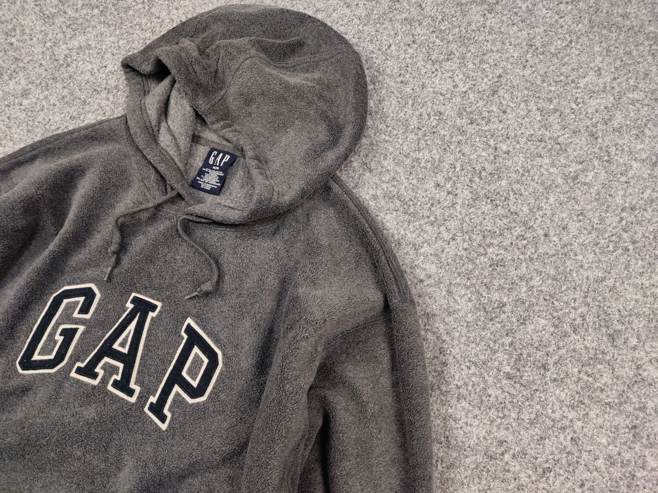 Gap Vintage 90's Gap Usa Dark Gray Fleece Center Logo Hoodie Size US M / EU 48-50 / 2 - 4 Thumbnail