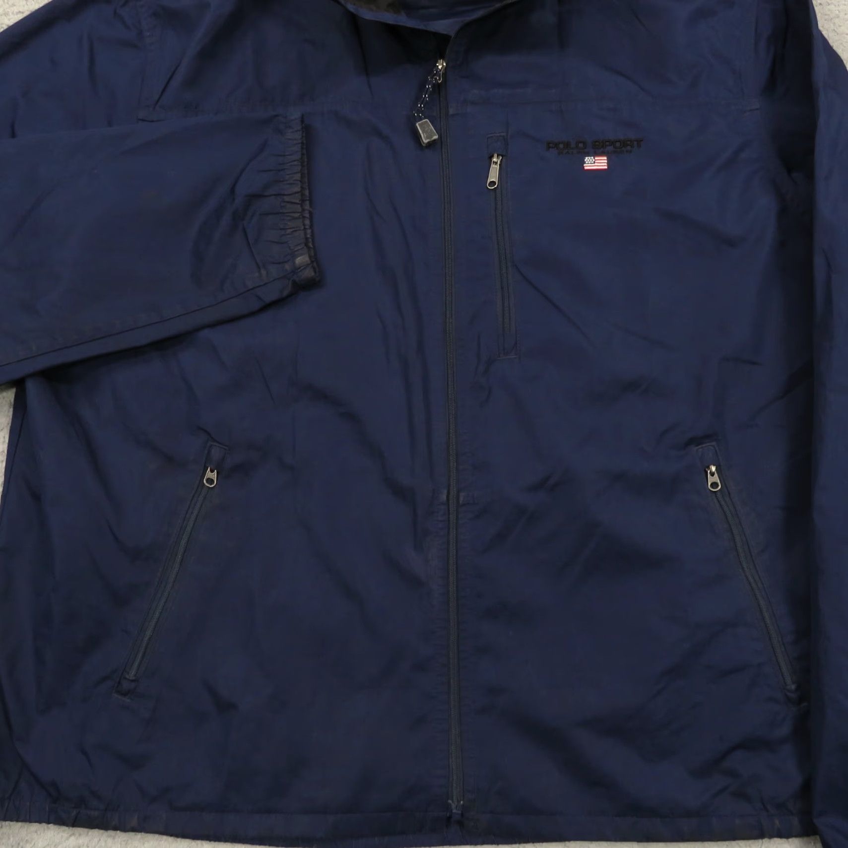Vintage VINTAGE Polo Sport Jacket Men Large Windbreaker Spellout Flag Pocket Size US L / EU 52-54 / 3 - 4 Thumbnail