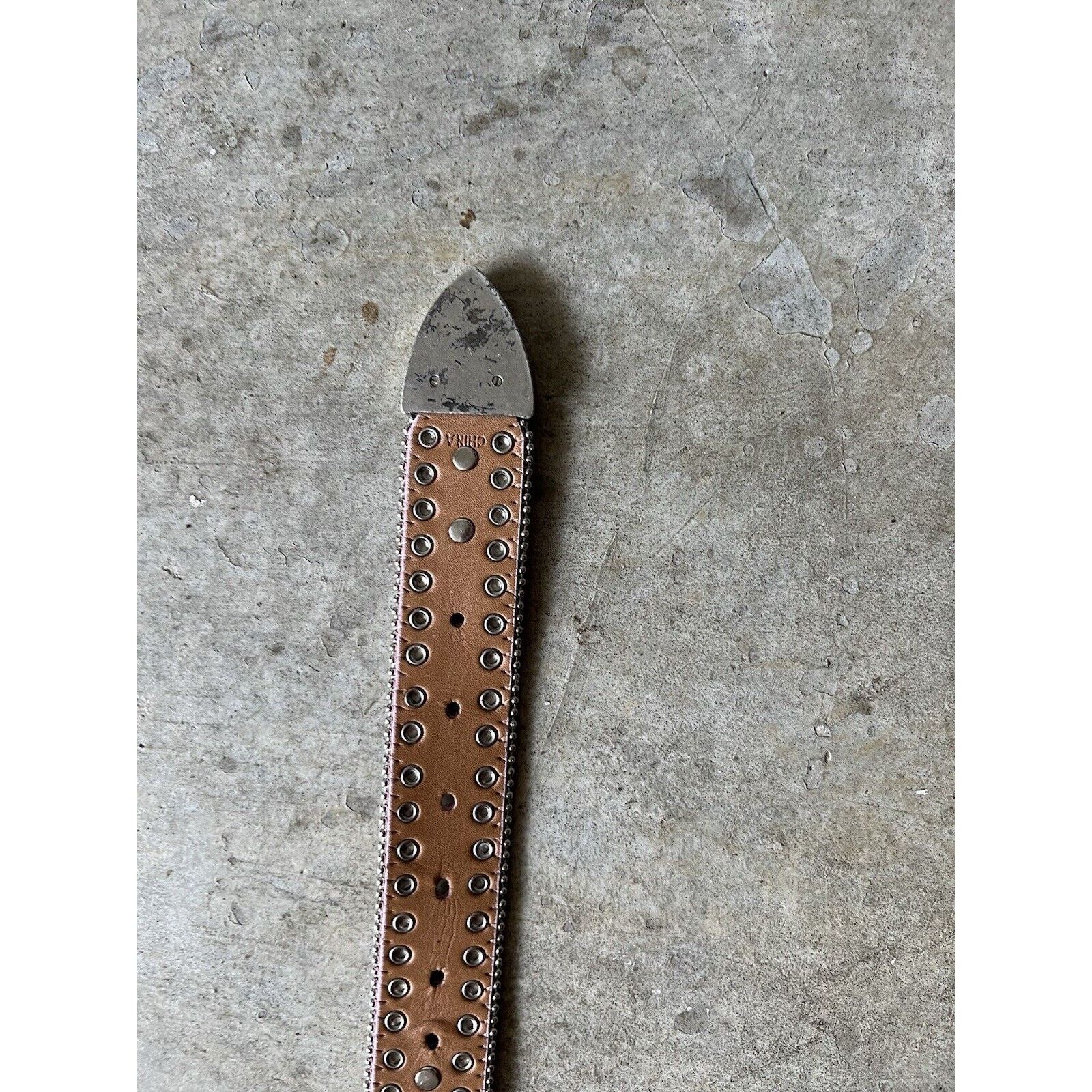 Nocona Y2K Nocona Pink Leather Rhinestone Bling Embleshied Belt Size ONE SIZE - 7 Thumbnail