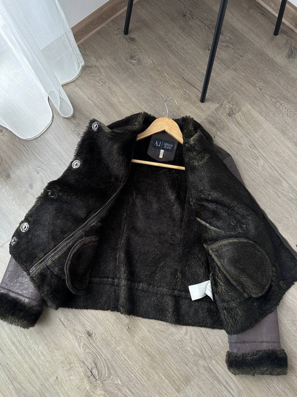 Armani × Vintage Vintage Armani Jeans Faux Fur Womesn Jacket Size L / US 10 / IT 46 - 13 Thumbnail