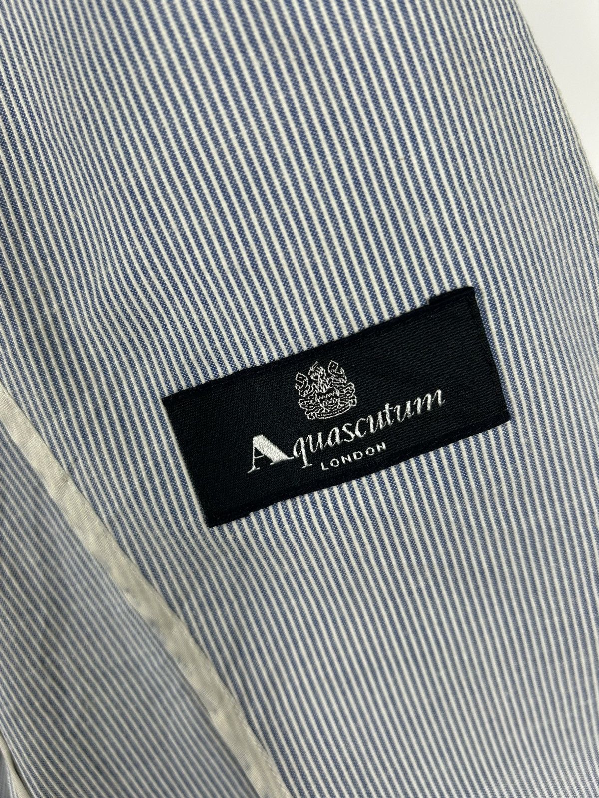 Aquascutum × Vintage 🔥Aquascutum London Hickory Stripes Single Breast Coat Size S / US 4 / IT 40 - 11 Thumbnail