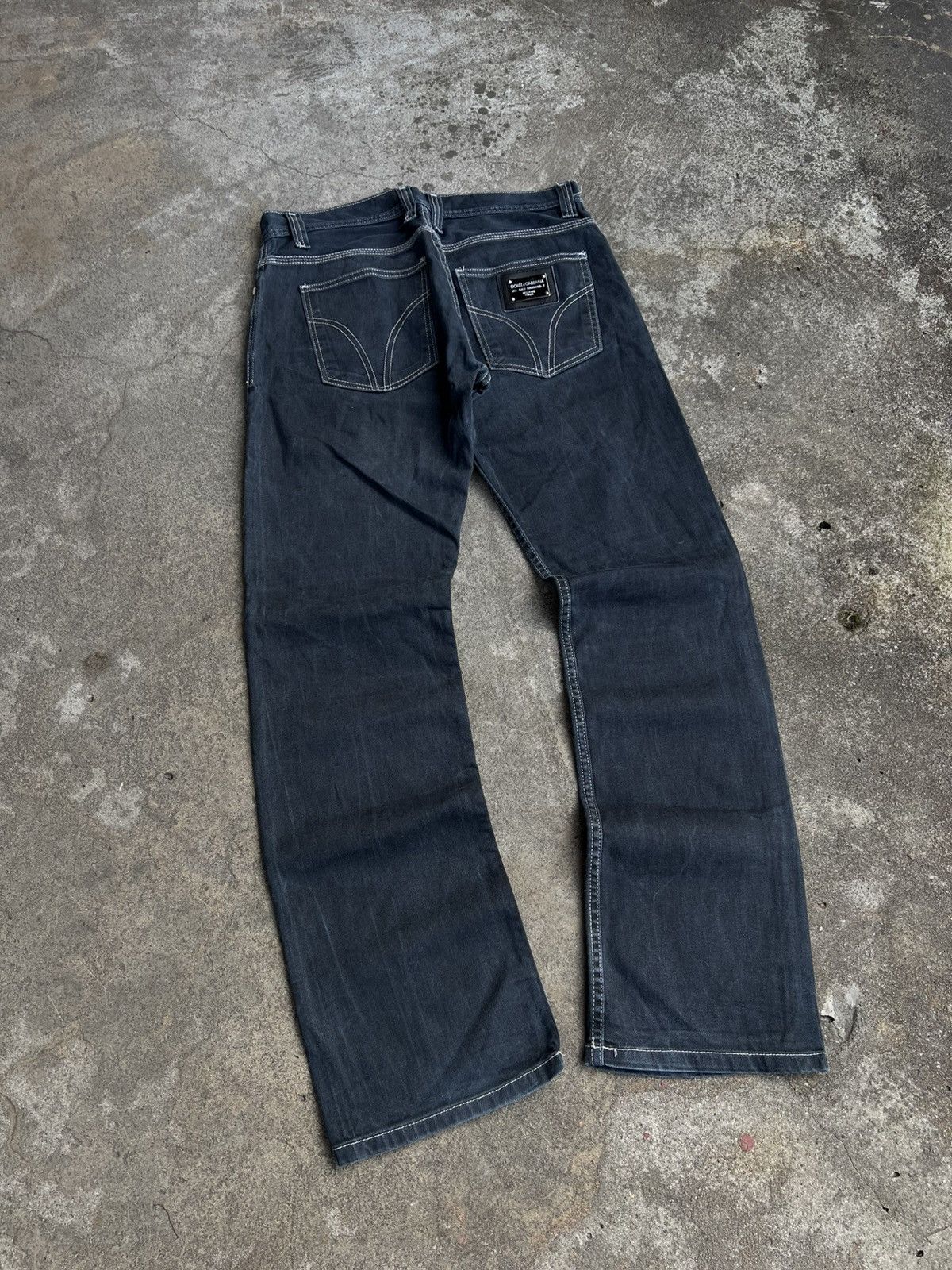 Dolce & Gabbana Crazy Vintage Dolce Gabbana Big Metal Logo Y2k Jeans Glamour Size US 32 / EU 48 - 5 Thumbnail
