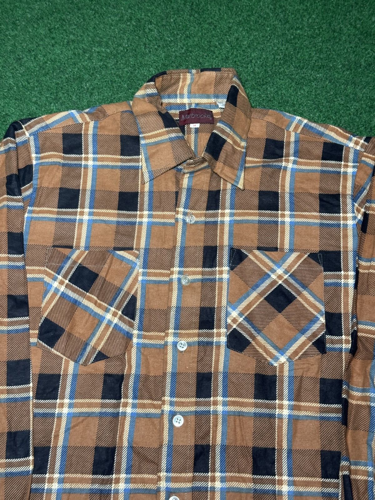 Vintage Vintage 90s Marbrooke Cotton Medium Retro Flannel Shirt Size US M / EU 48-50 / 2 - 2 Thumbnail