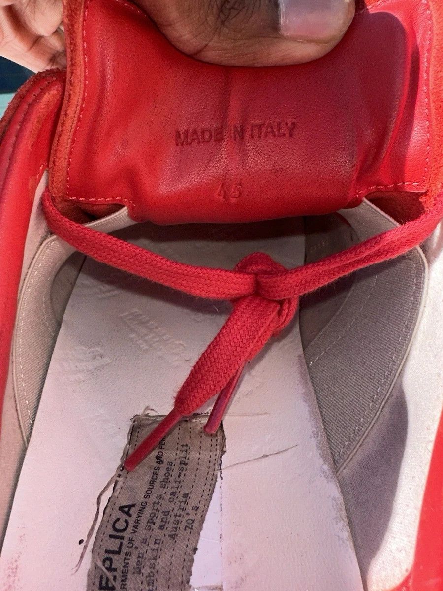 Maison Margiela Maison Margiela GAT Replica Red 12 45 Leather Low Tops Size US 12 / EU 45 - 9 Thumbnail