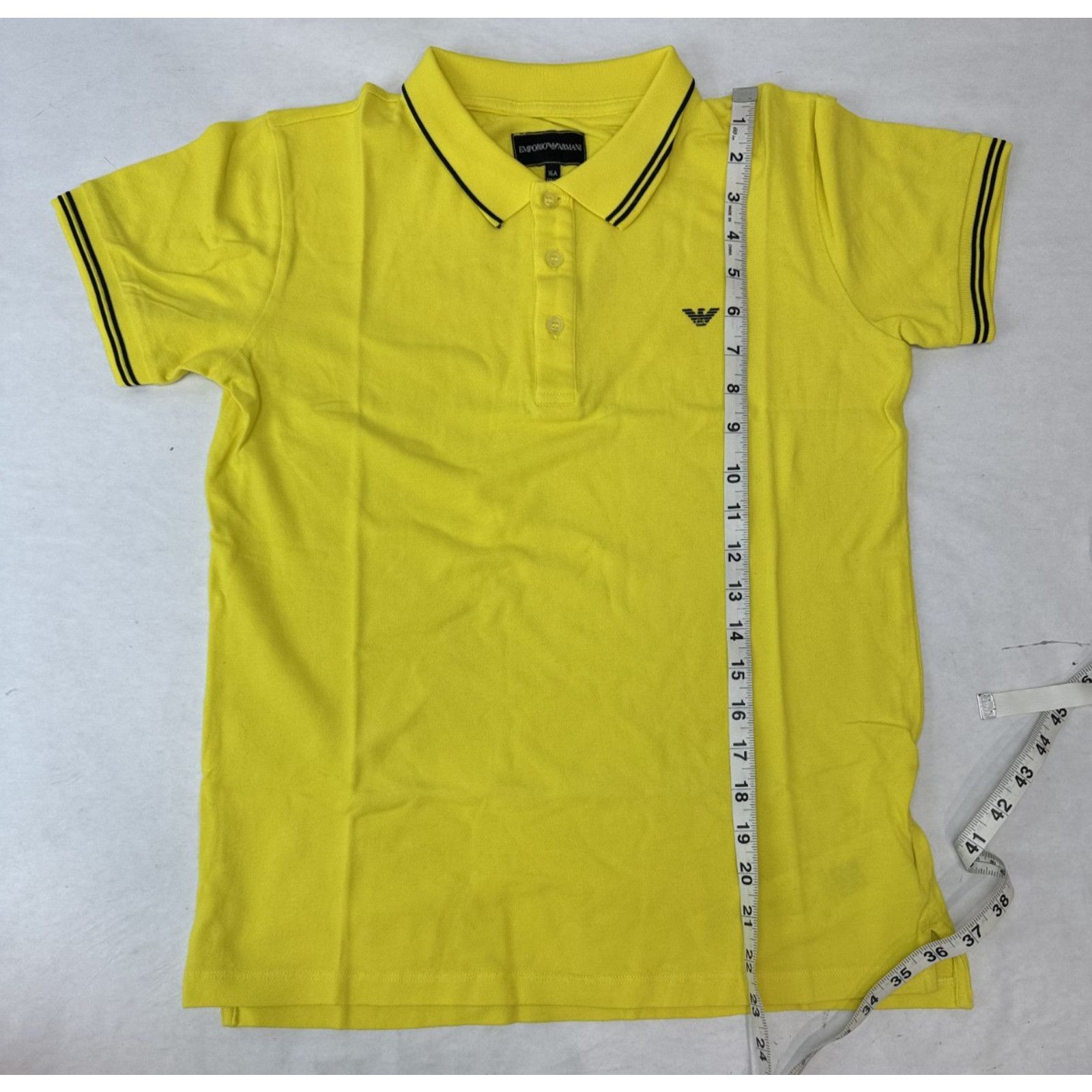 Emporio Armani Emporio Armani Yellow Logo Eagle Polo Shirt Size 16A Small Size US S / EU 44-46 / 1 - 7 Thumbnail