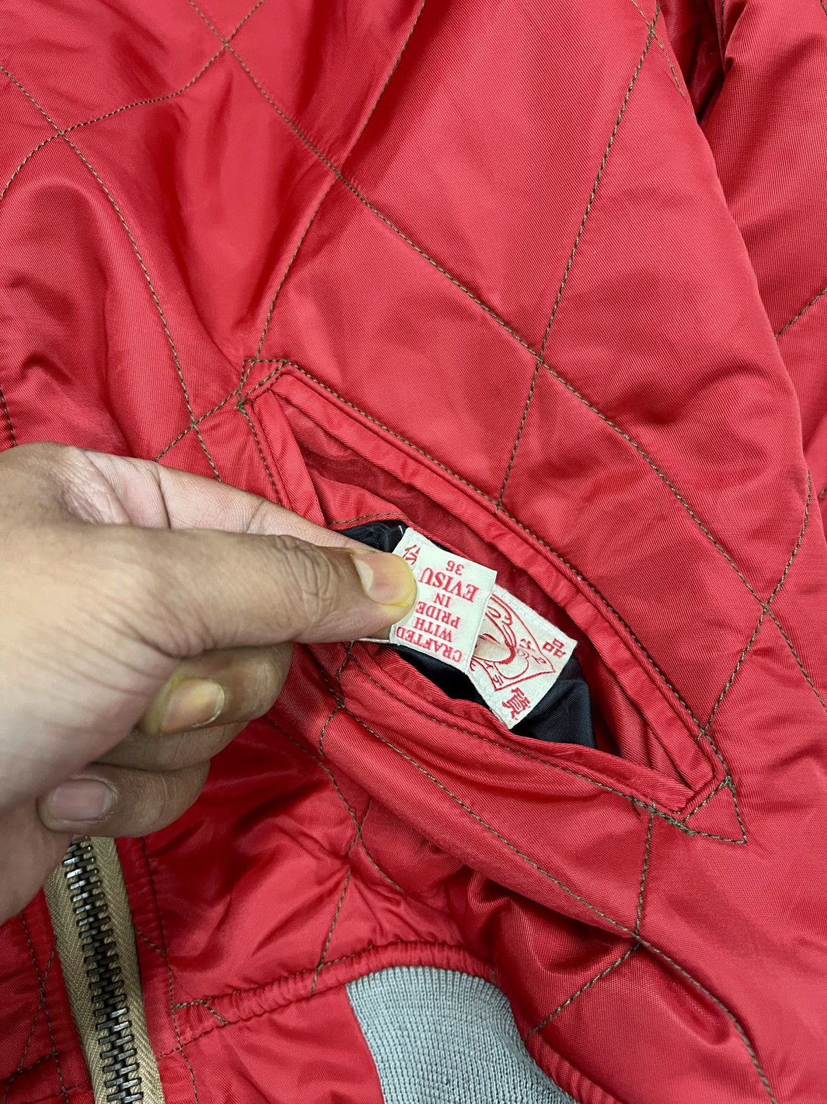 Evisu VINTAGE RARE EVISU REVERSIBLE BOMBER VARSITY JACKET Size US M / EU 48-50 / 2 - 16 Thumbnail