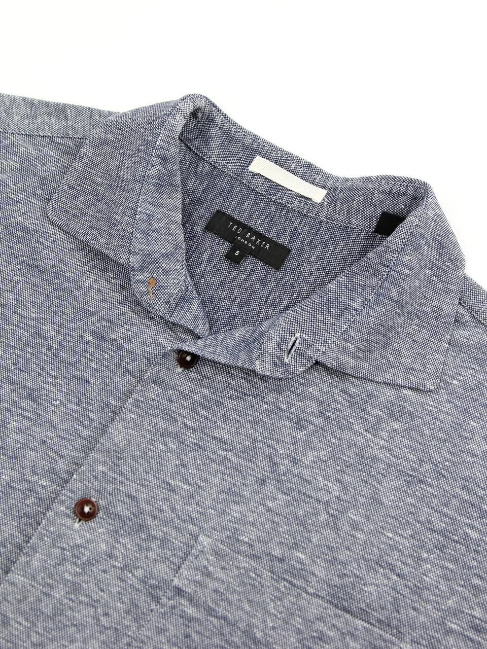 Ted Baker TED BAKER Knitted shirt made of linen and cotton Size US XL / EU 56 / 4 - 7 Thumbnail