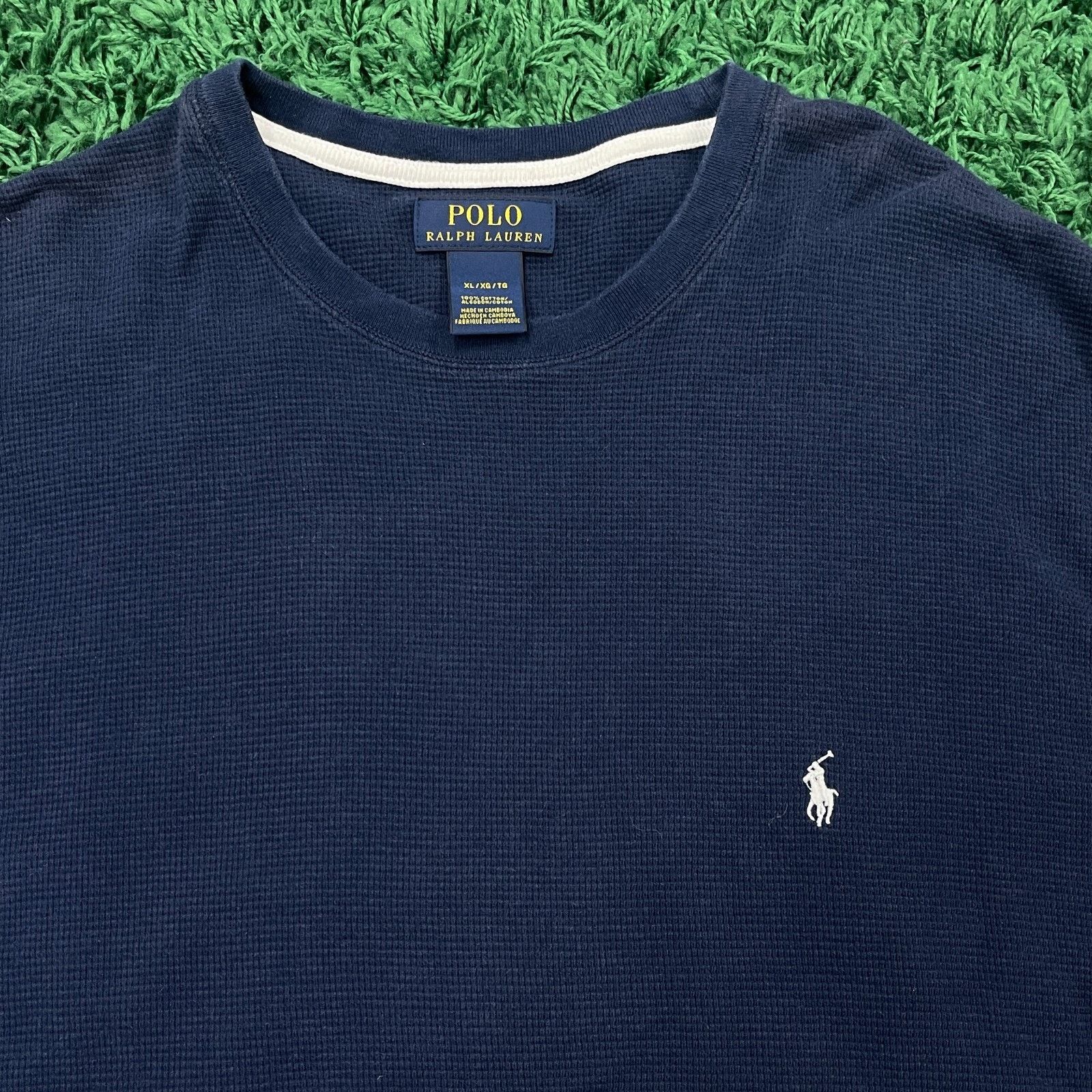 Polo Ralph Lauren Polo Ralph Lauren Waffle Knit Thermal Shirt Blue Pony Large Size US L / EU 52-54 / 3 - 3 Thumbnail