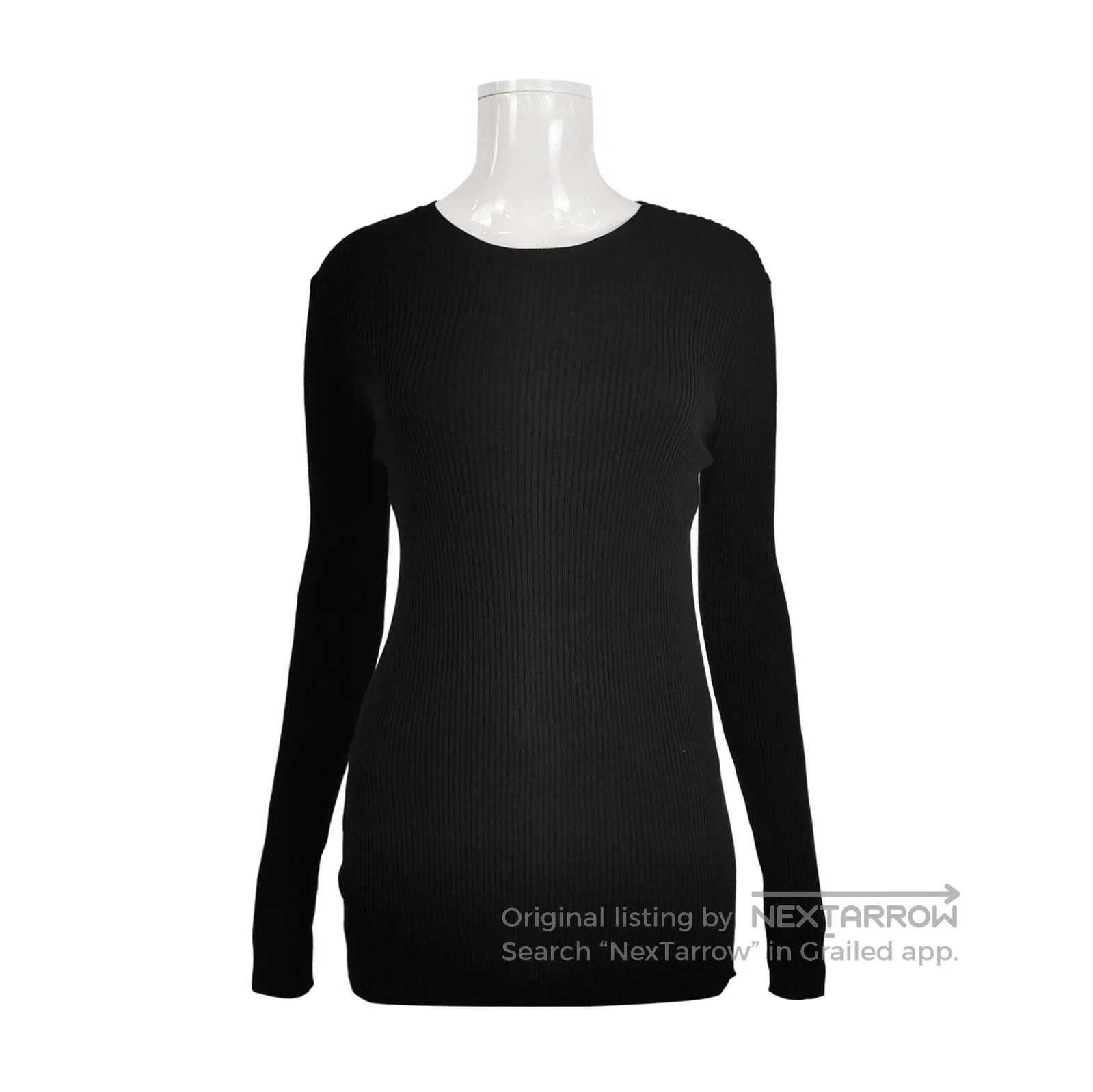 Prada Prada Black Cotton Crew Neck Sweater . Size L / US 10 / IT 46 - 1 Thumbnail