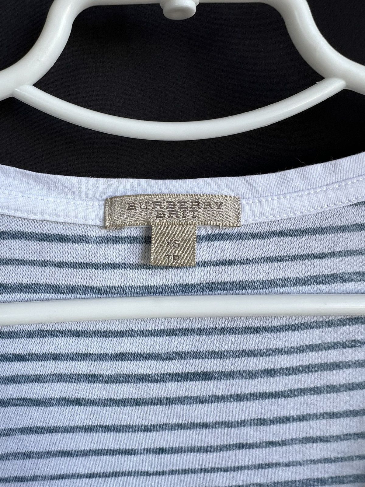Burberry Burberry Brit Women’s T-Shirt White/Bleu Cotton Size XS Size XS / US 0-2 / IT 36-38 - 5 Thumbnail