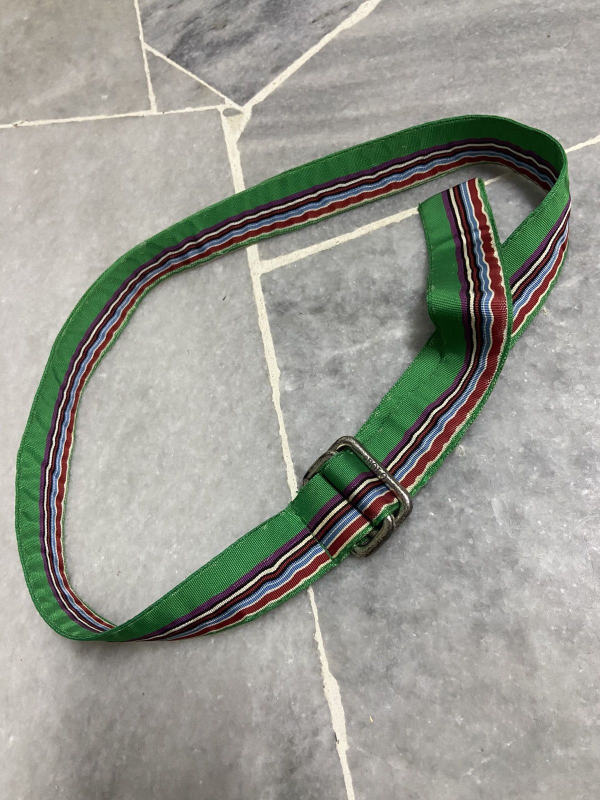 Polo Ralph Lauren Vintage Polo Ralph Lauren Striped Double D-Ring Belt Size ONE SIZE - 5 Thumbnail