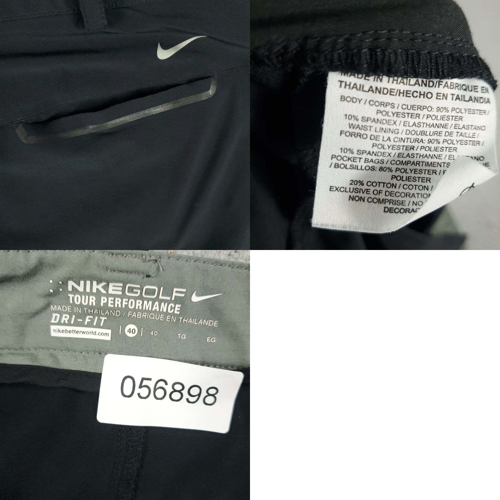 Nike Nike Shorts Mens 40 Black Dri Fit Flat Front Chino Casual Golf Swoosh Logo Polyester Regular Waist 40 Mens Black Nike Shorts Size US 40 / EU 56 - 8 Thumbnail