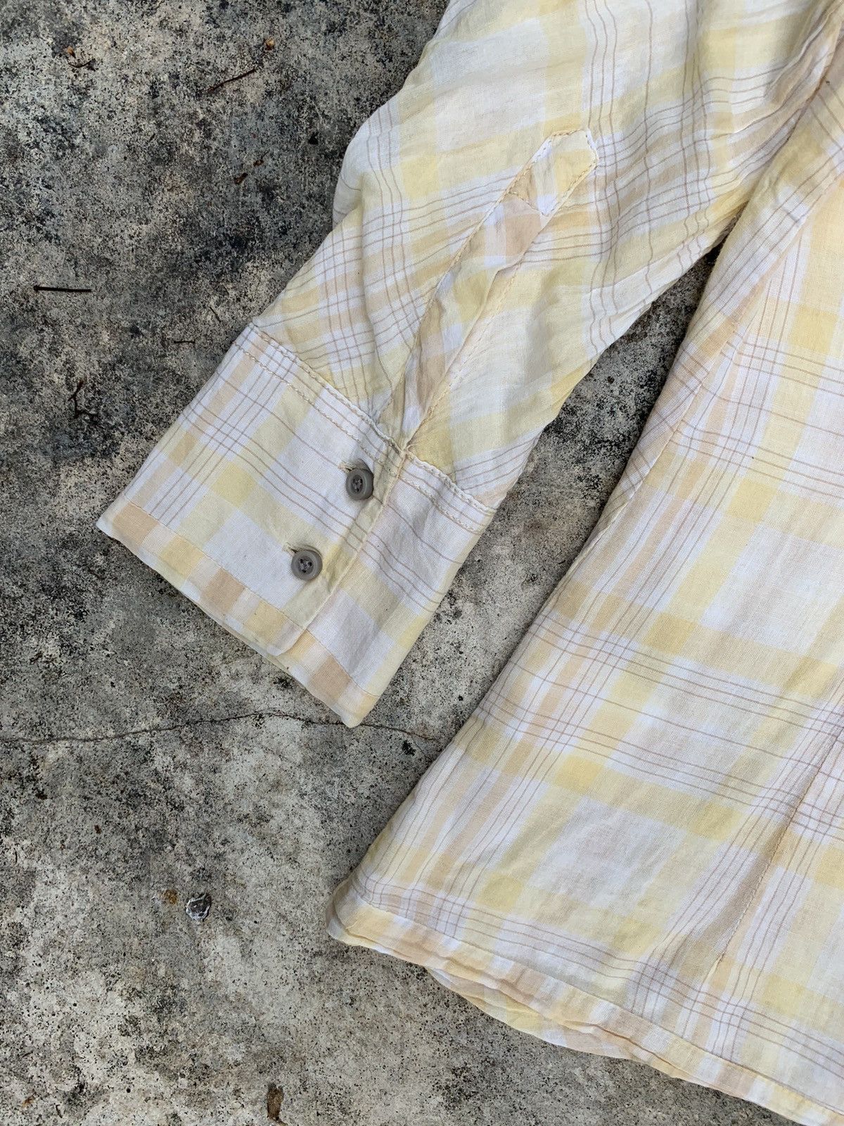 Diesel Diesel Plaid Button Up Pocket Yellow Western Shirts Size M / US 6-8 / IT 42-44 - 7 Thumbnail