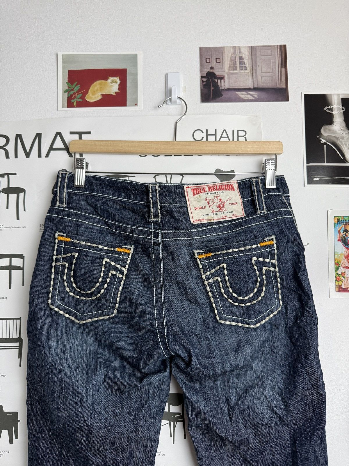 True Religion × Vintage Vintage y2k True Religion chief keef style denim pants 34 Size 34" / US 12 / IT 48 - 3 Thumbnail