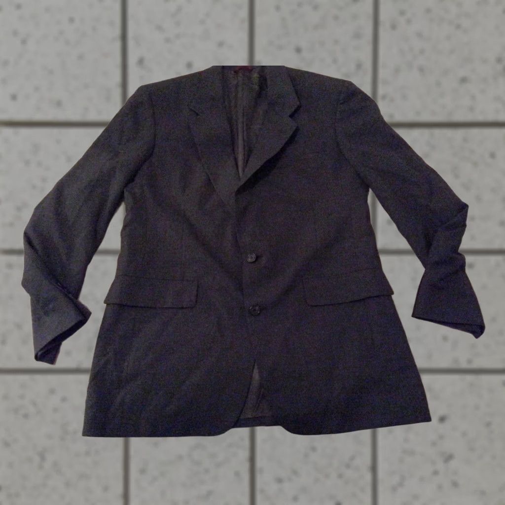 Hart Schaffner Marx Mens Hart Schaffner Marx Suit Grey Gray 40L Jacket Pants 30x33 Wool Size 40R - 1 Thumbnail