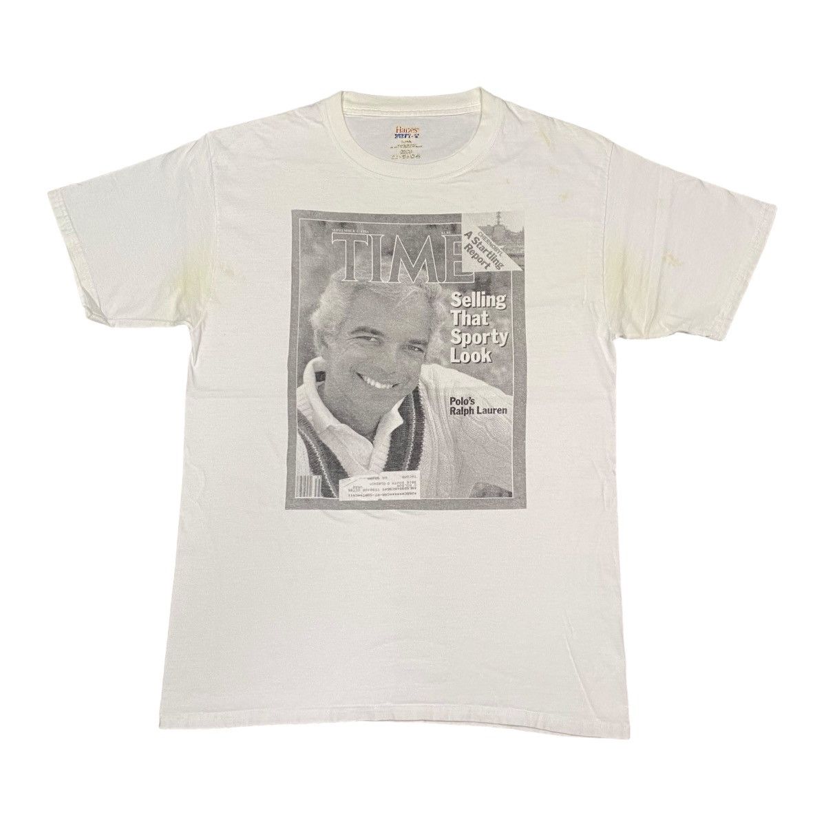 Polo Ralph Lauren × Vintage RARE POLO’s RALPH LAUREN FOUNDER TIME MAGAZINE T SHIRT Size US M / EU 48-50 / 2 - 1 Thumbnail
