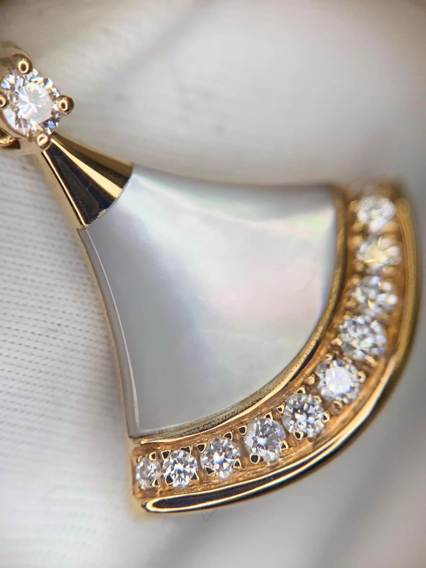 Bvlgari BVLGARI RoseGold White MOP Diamond Fan Necklace Full Set Size ONE SIZE - 9 Thumbnail