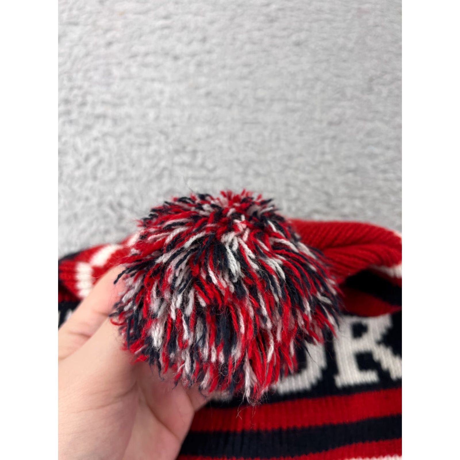 Vintage Torkia Apparel Beanie Hat One Size Adult Red Knit Acrylic Ski Theme Mens Ladies Size ONE SIZE - 3 Thumbnail