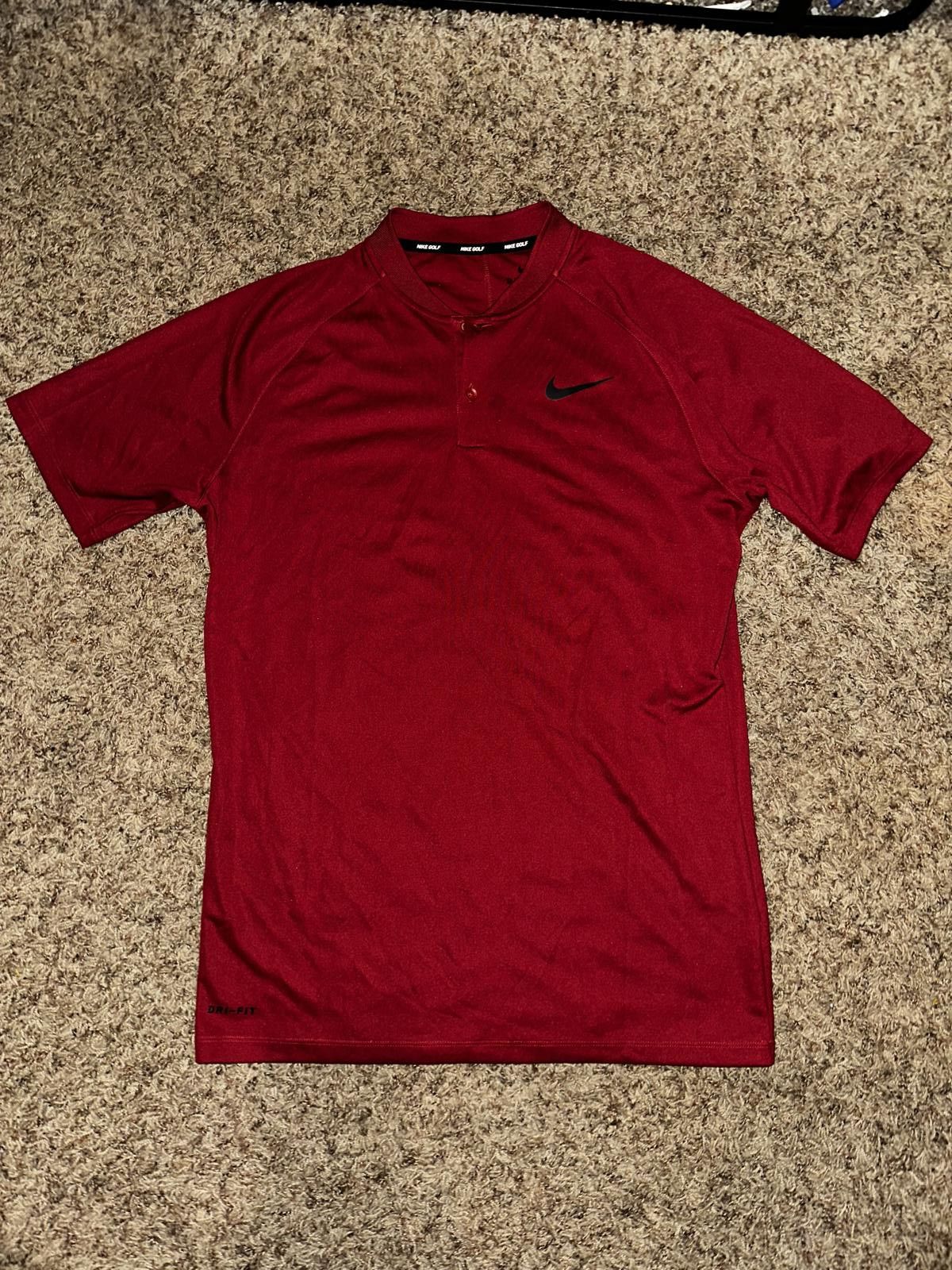 Nike Nike AeroReact Stripe Red Golf Polo Sample Size US M / EU 48-50 / 2 - 1 Thumbnail