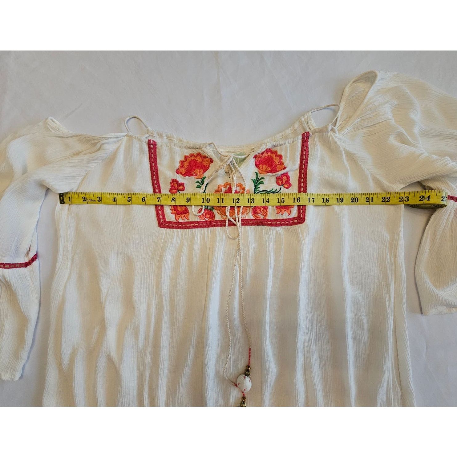 & Other Stories Z&L Europe Embroidered Floral Crinkled Woven Mini Dress M Size M / US 6-8 / IT 42-44 - 11 Thumbnail