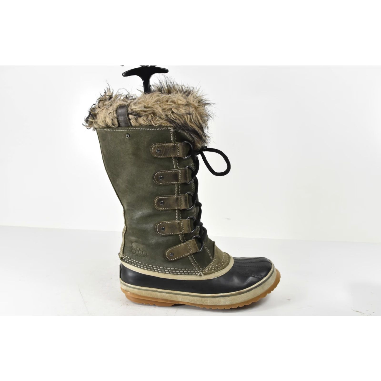 SOREL Sorel Joan Of Arctic Waterproof Faux Fur Snow Boots 7 Green/Black NL1540-383 Boots Women Size US 5 / IT 35 - 2 Thumbnail