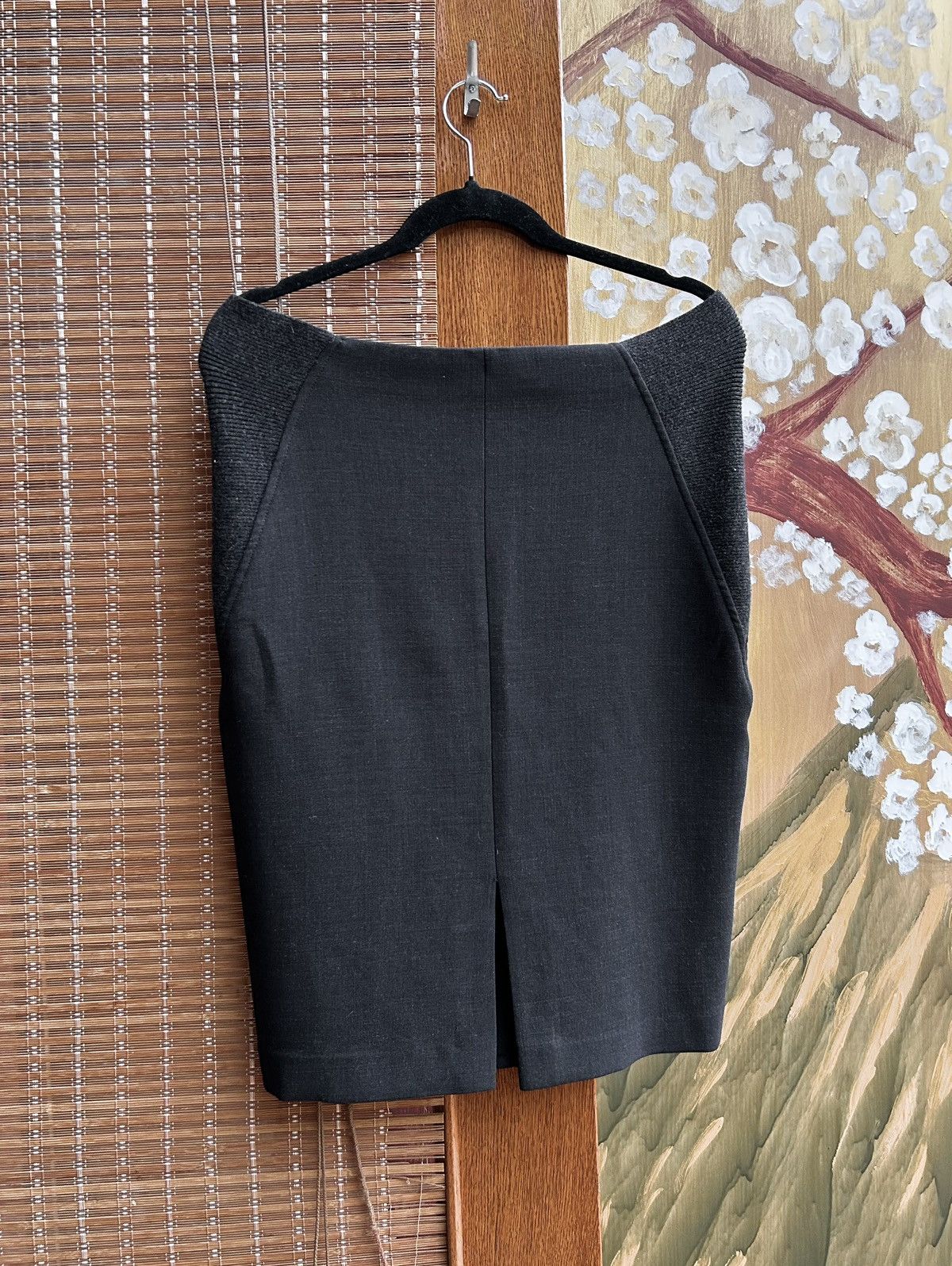 Brunello Cucinelli Brunello Cucinelli Pencil Skirt Charcoal Wool Cashmere Blend Size 32" / US 10 / IT 46 - 2 Thumbnail