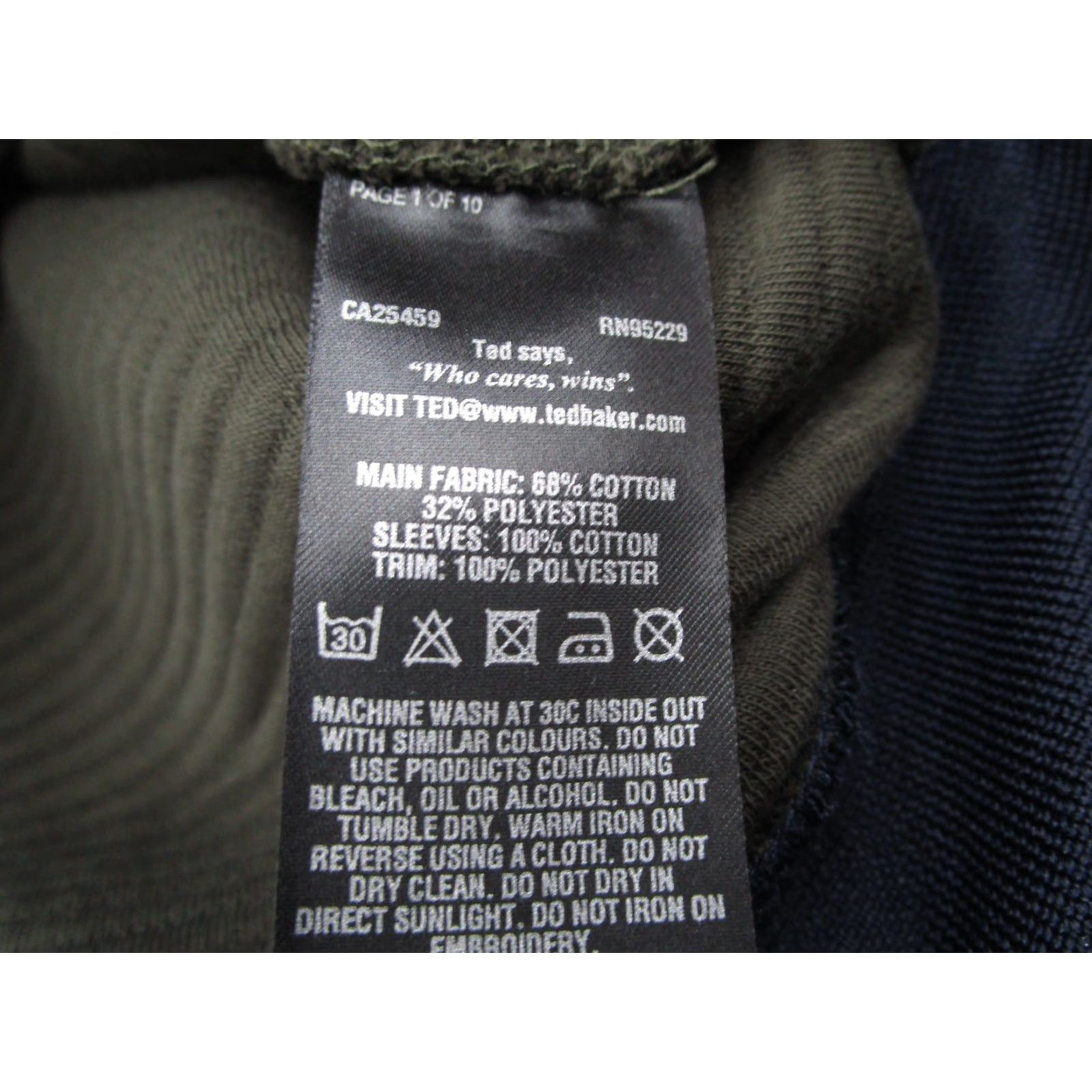 Ted Baker Ted Baker Jacket Mens Large Green Full Zip Ribbed Knit Bomber Casual London Size US L / EU 52-54 / 3 - 5 Thumbnail