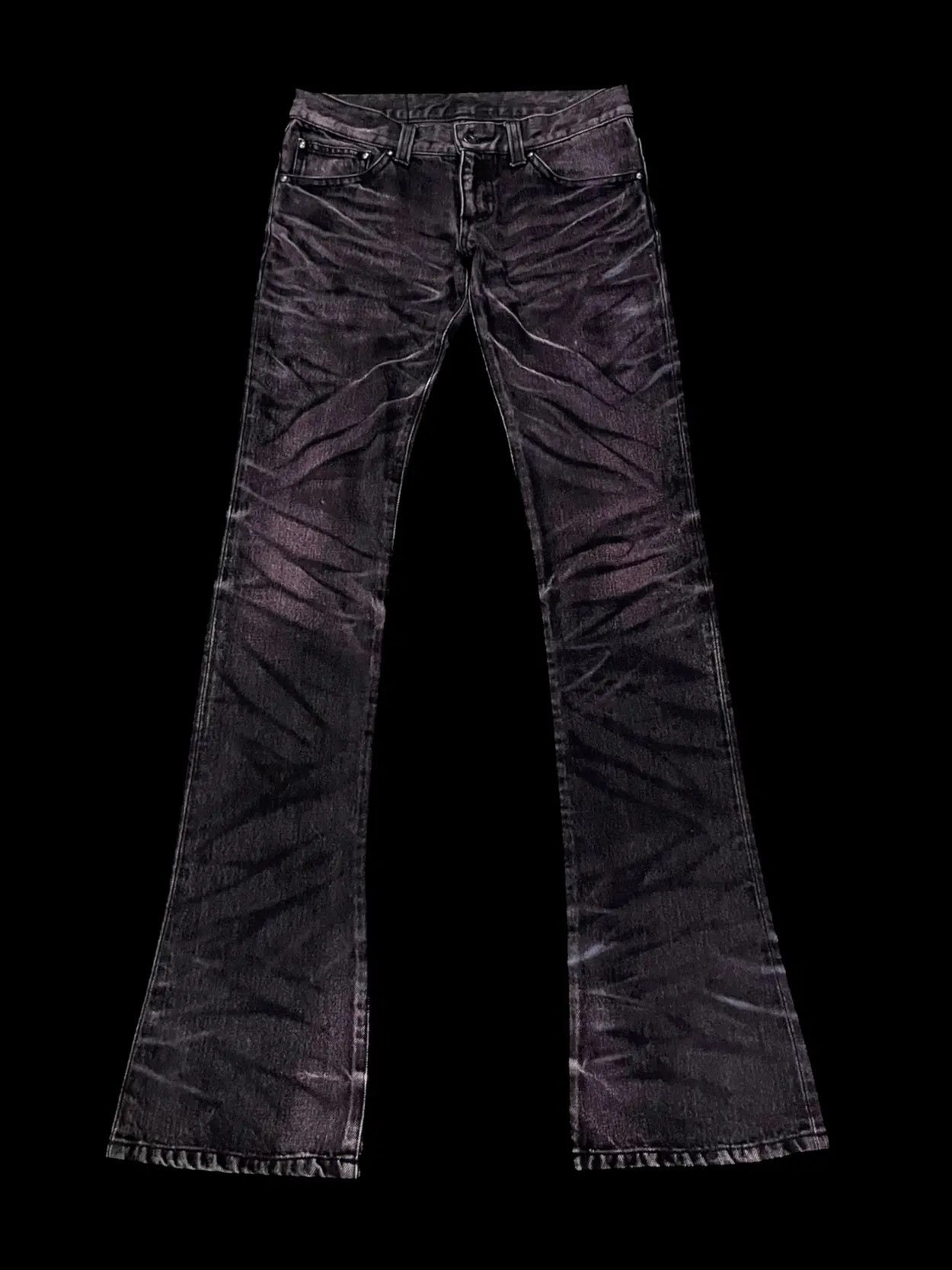Tornado Mart Vintage Tornado Mart Clawmark tiger Flare Denim 27" Size US 27 - 12 Thumbnail