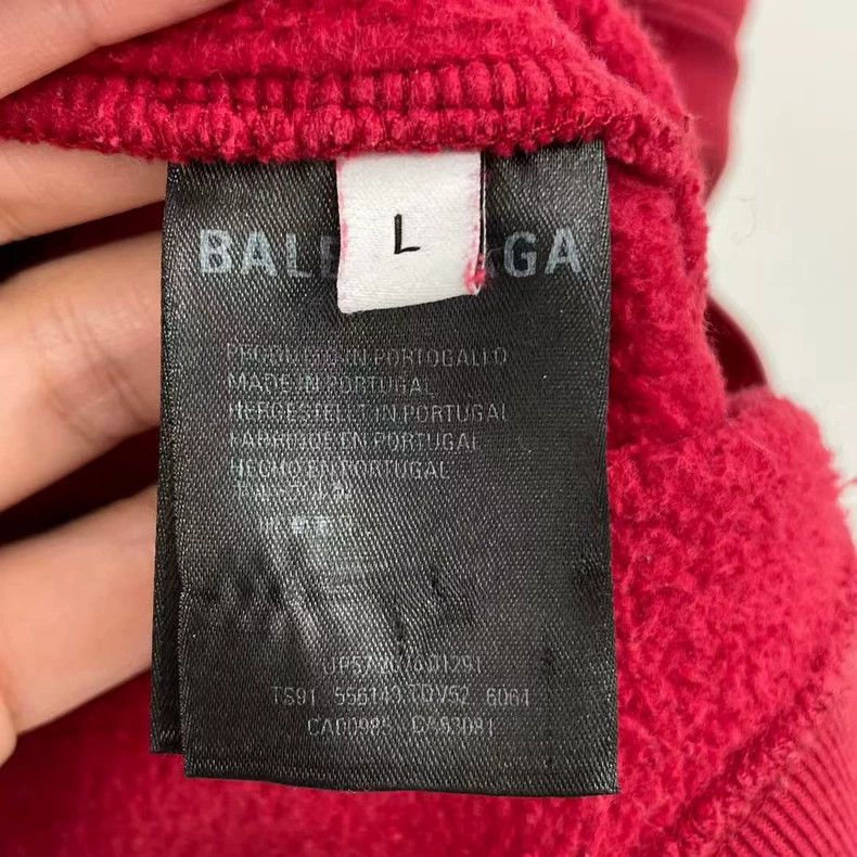 Balenciaga Balenciaga Red Wheat Letter Hoodie Size US L / EU 52-54 / 3 - 4 Thumbnail