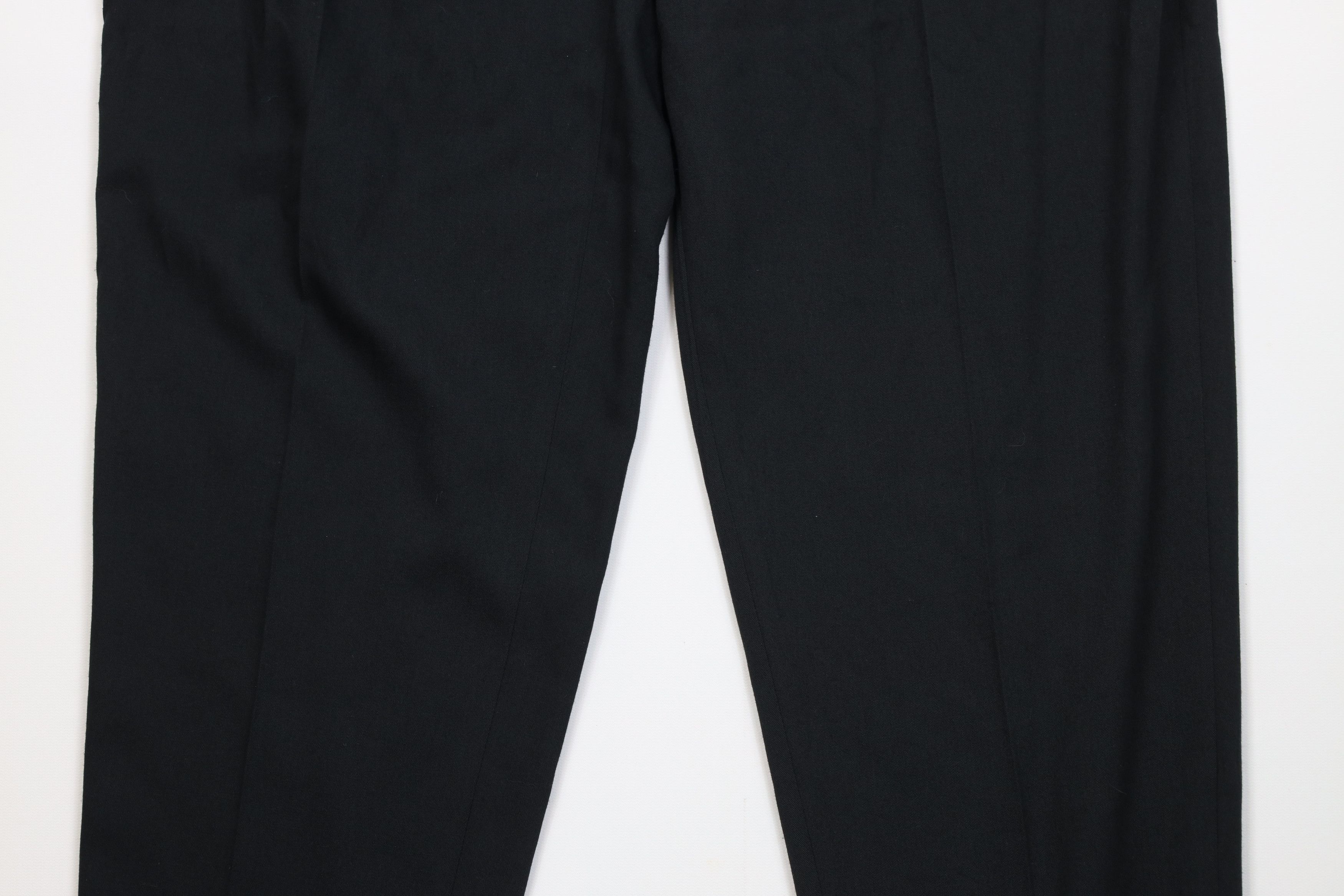 Vintage Vintage 90s Gabardine Blend Wide Leg Chino Pants Black USA Size US 32 / EU 48 - 3 Thumbnail