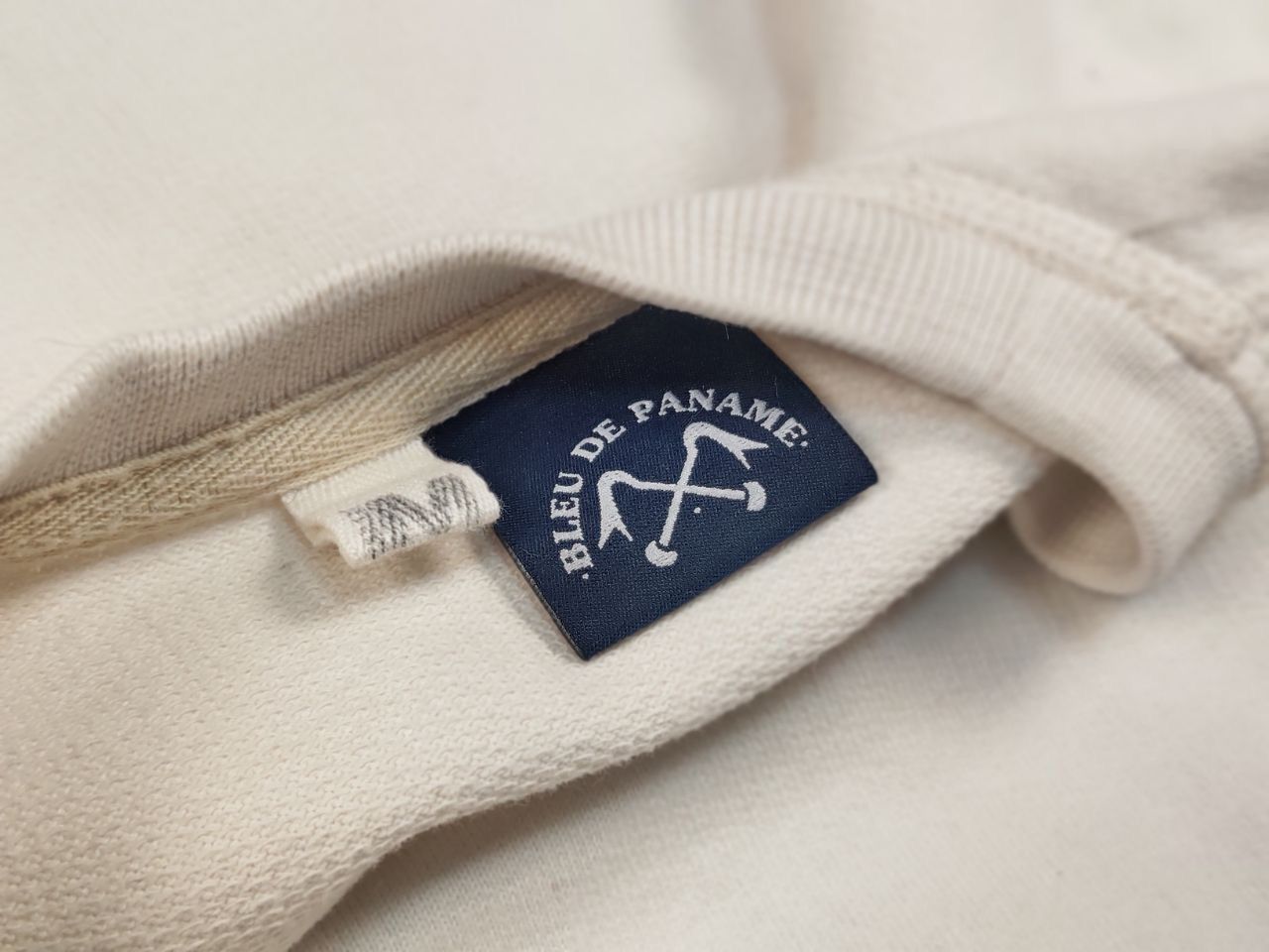 Bleu De Paname Bleu De Paname Crew Check Logo Jumper Beige Sweatshirt Size US M / EU 48-50 / 2 - 17 Thumbnail
