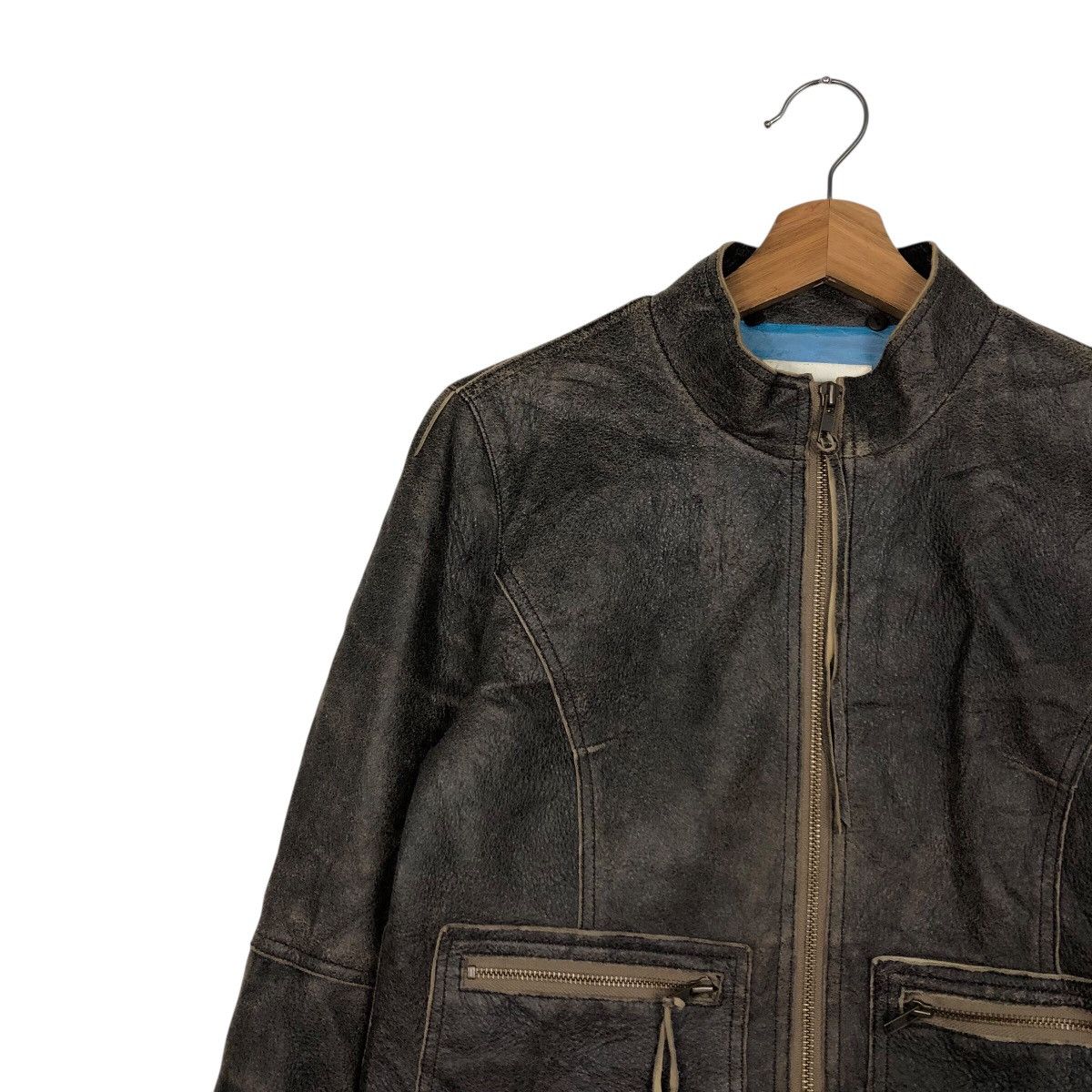 Japanese Brand Vintage Biker Leather Jacket Doney Blanket Fur Issey Miyake Size US M / EU 48-50 / 2 - 8 Thumbnail
