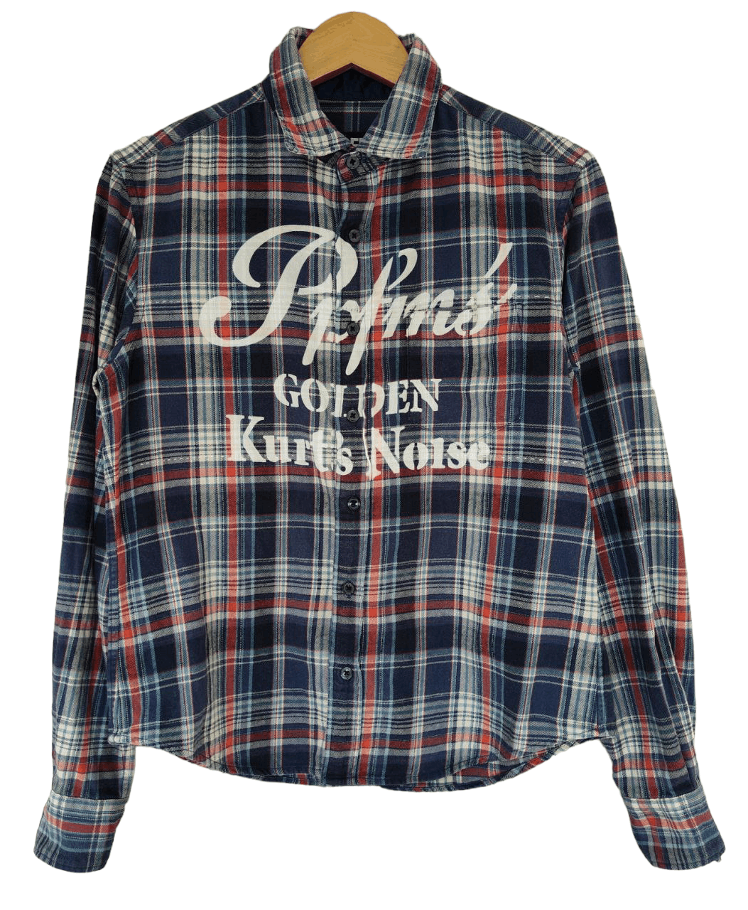 image of Ppfm Golden Kurt's Noise Flannel in Blue, Women's (Size Medium)