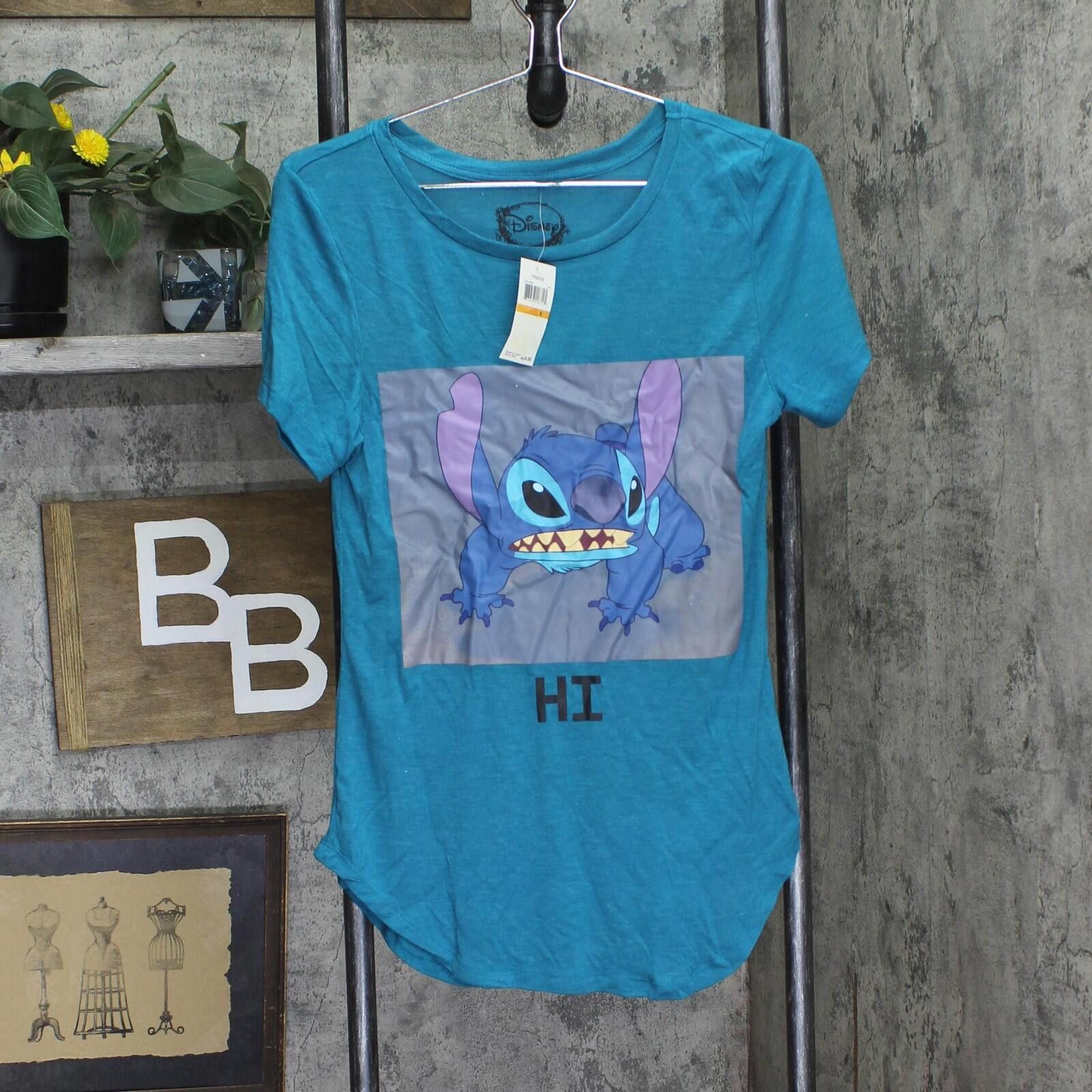 Disney Disney Juniors Stitch Graphic Tunic T-shirt Tee Blue S Size S / US 4 / IT 40 - 1 Thumbnail