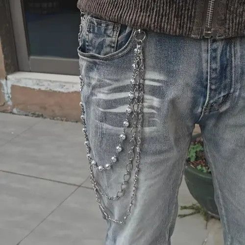 Other Rivet Three Layers Hip-hop Pants Belt Chains Size ONE SIZE - 1 Thumbnail
