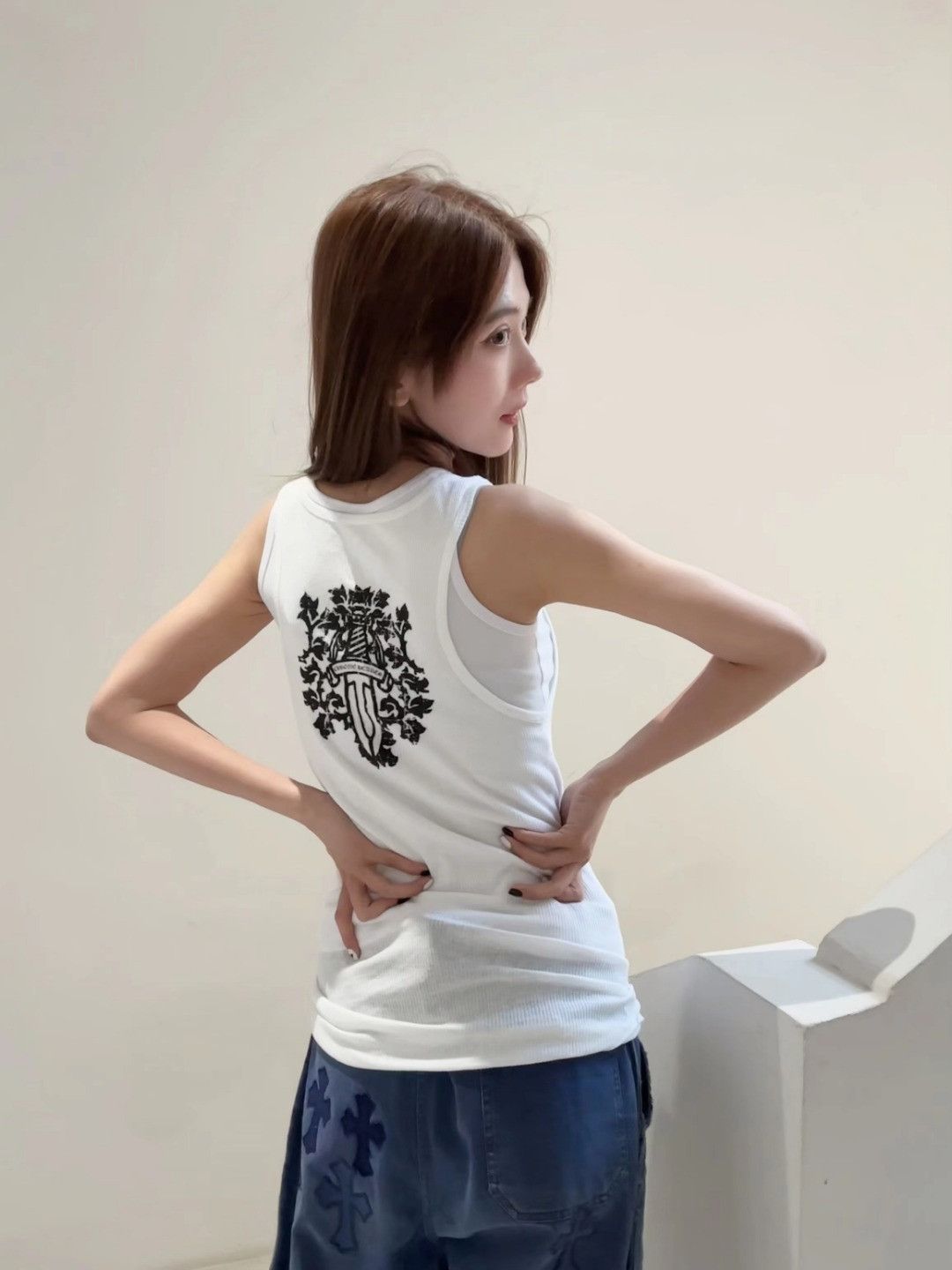 Chrome Hearts Chrome Hearts White Dagger Logo Tank Top Size 27" / US 4 / IT 40 - 13 Thumbnail
