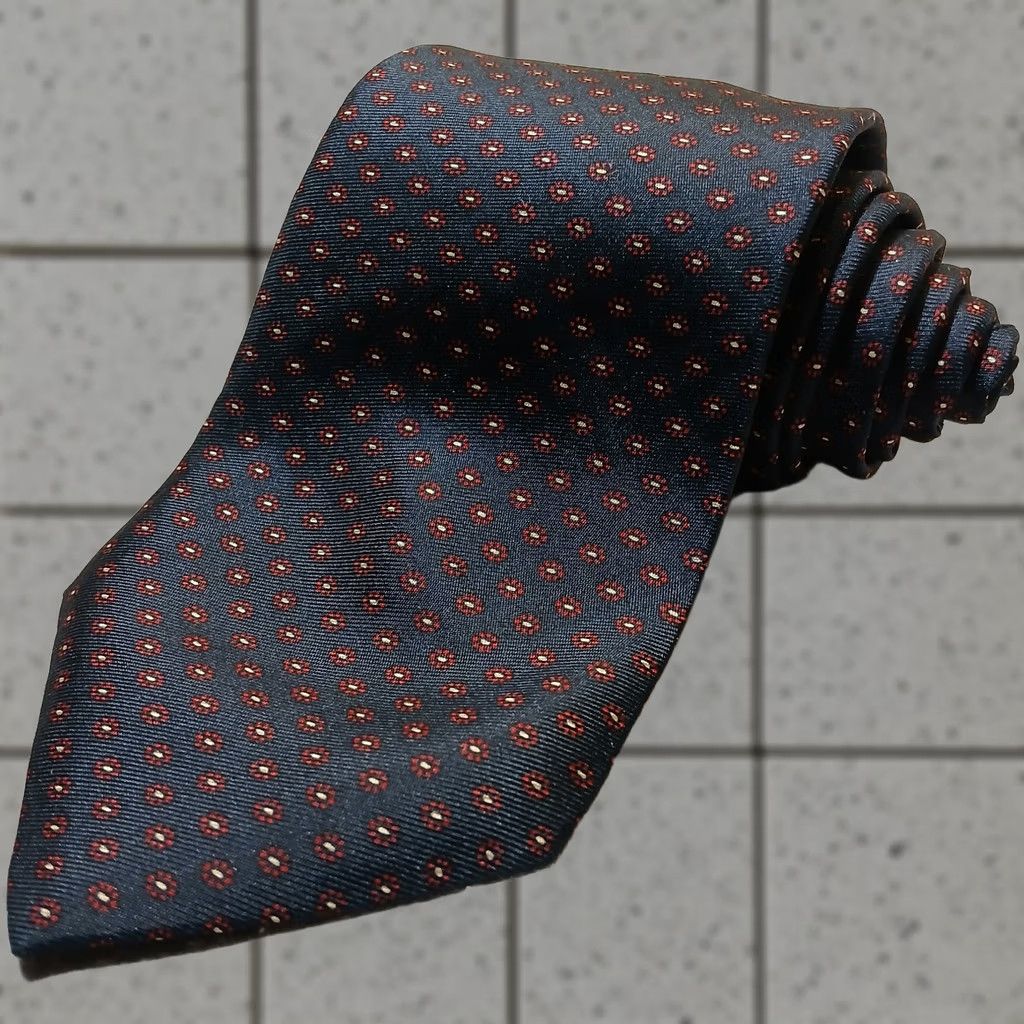 Liberty London Liberty of London Necktie 100% Silk Black Tie With Red Poppies 57" x 3.25" Mens Designer Floral Tie Size ONE SIZE - 1 Thumbnail