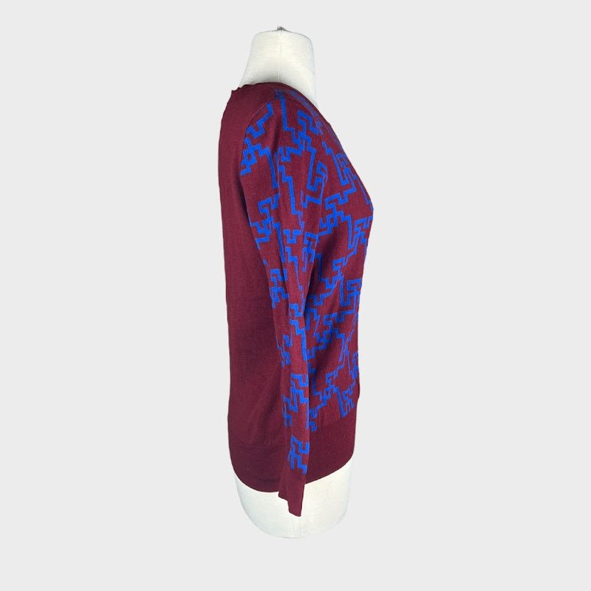 Merona Merona | Women's Geometric Pattern Sweater | Medium Size M / US 6-8 / IT 42-44 - 3 Thumbnail