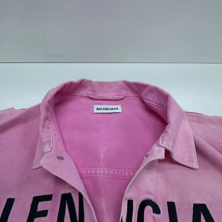 Balenciaga Balenciaga Valentine's Collection Pink Denim Jacket 0079-25 Size M / US 6-8 / IT 42-44 - 3 Thumbnail