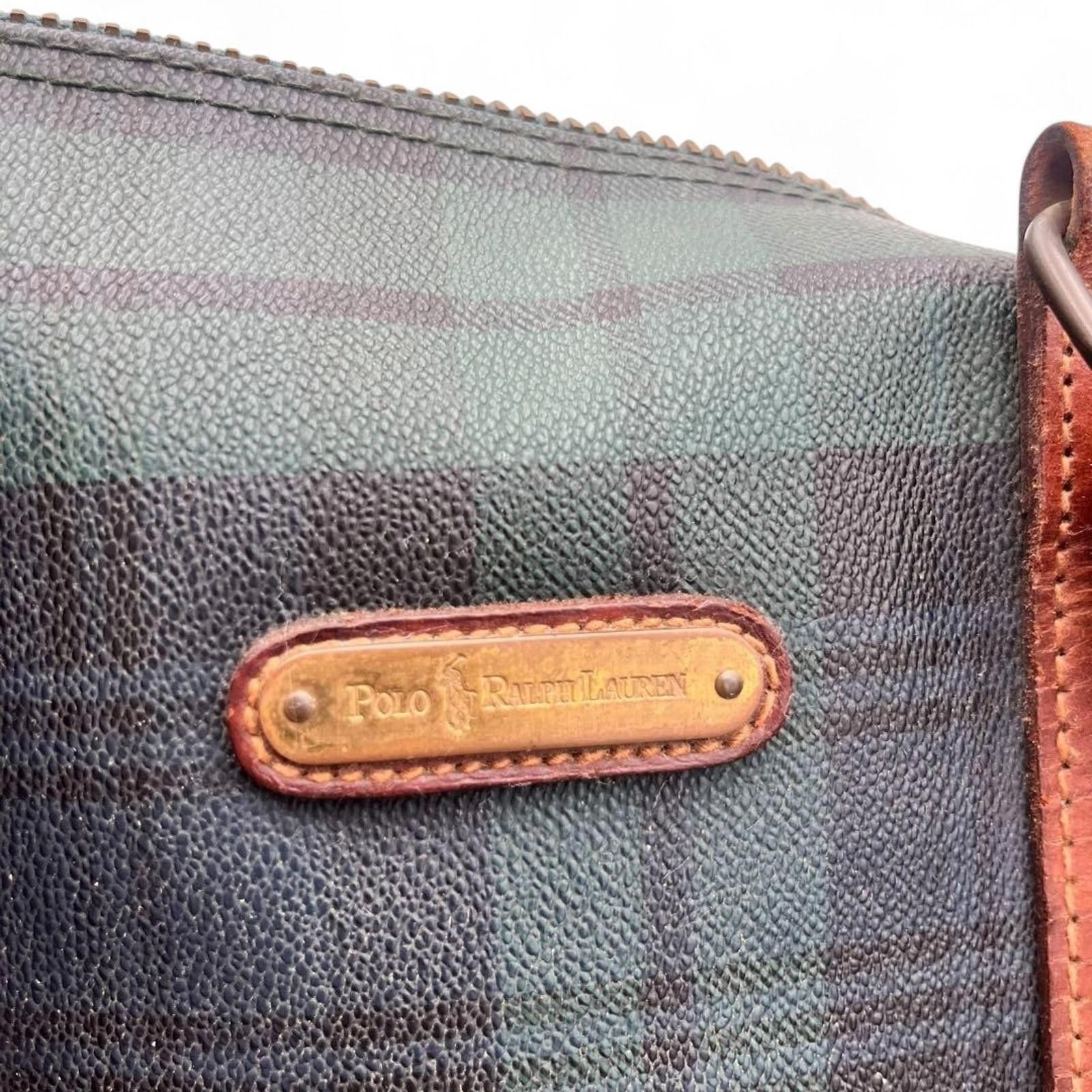 Polo Ralph Lauren Ralph Lauren - Men's Travel Bag in Tartan with Leather Trim Size ONE SIZE - 6 Thumbnail